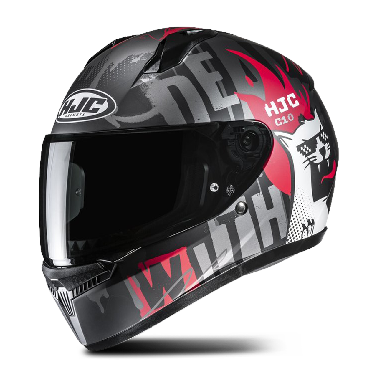 Kask Integralny HJC C10 Fop Czarny/CzerwonyM