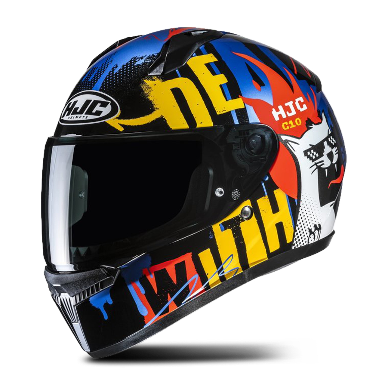 Kask Integralny HJC C10 Fop Czarny/Żółty/NiebieskiM