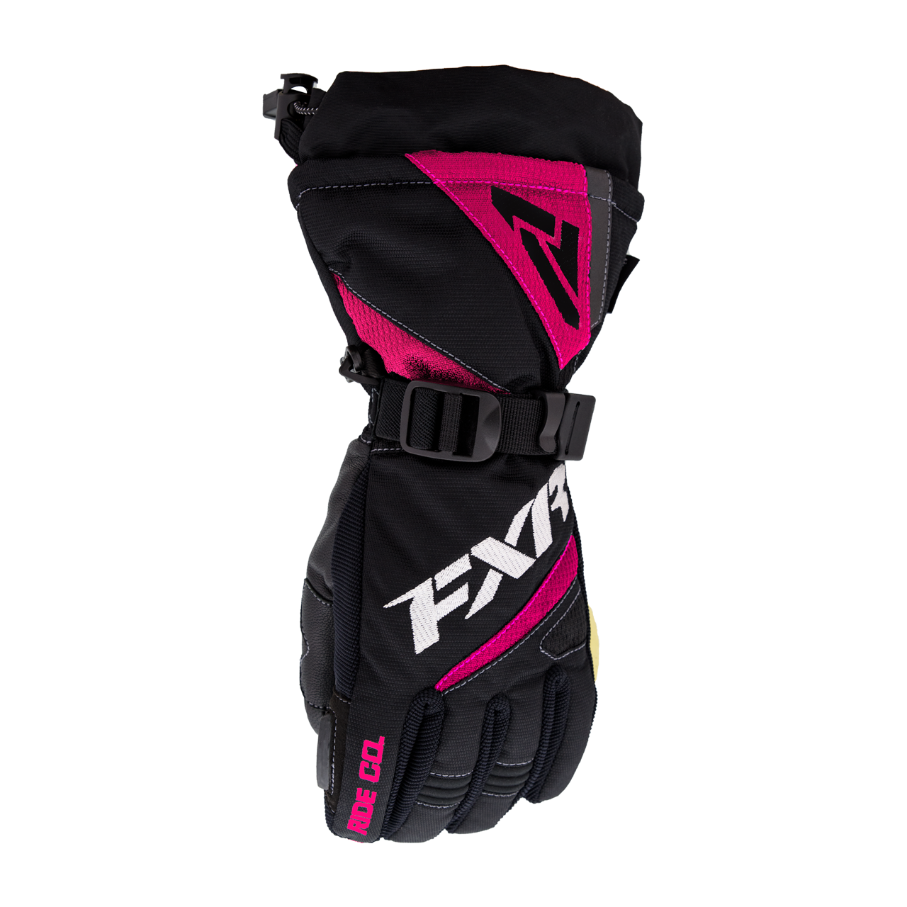 Rękawice FXR Helix Race Dziecięce Czarny/FuksjowyS