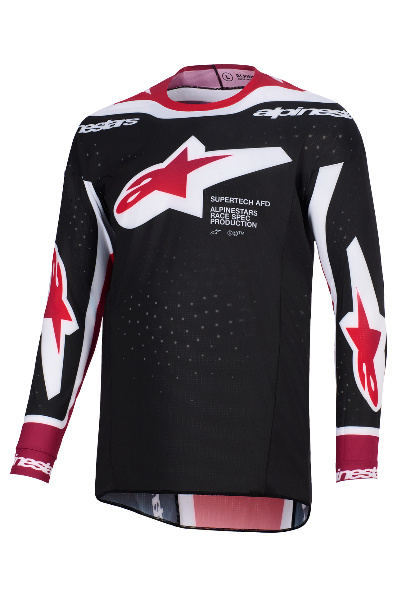 Bluza Cross Alpinestars Supertech Pro Vista Czarny/Czerwony/Złamany BiałyS