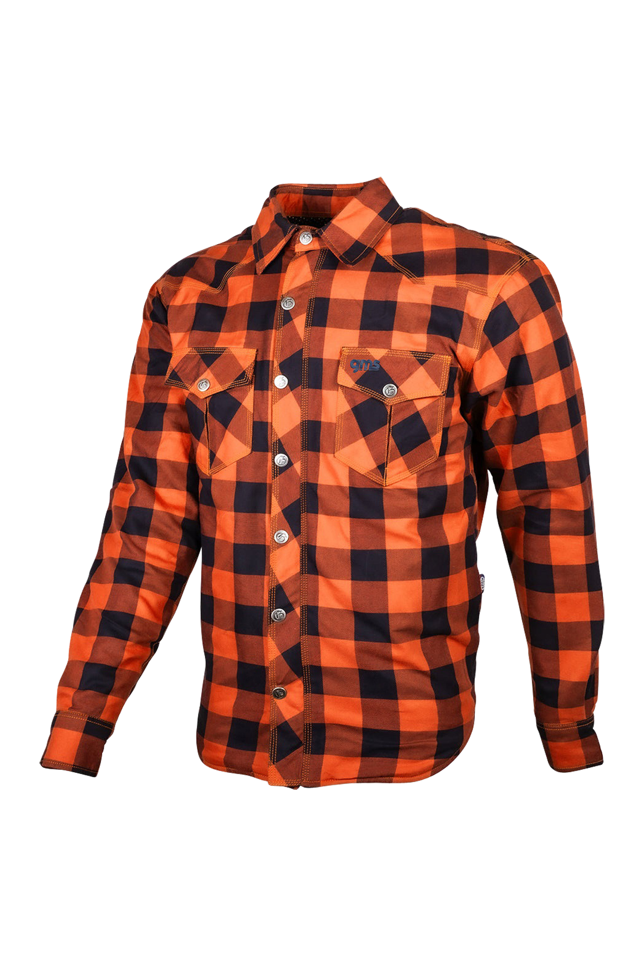 Koszula Motocyklowa GMS Jaguar Flanelowa Pomarańczowy/CzarnyXXL
