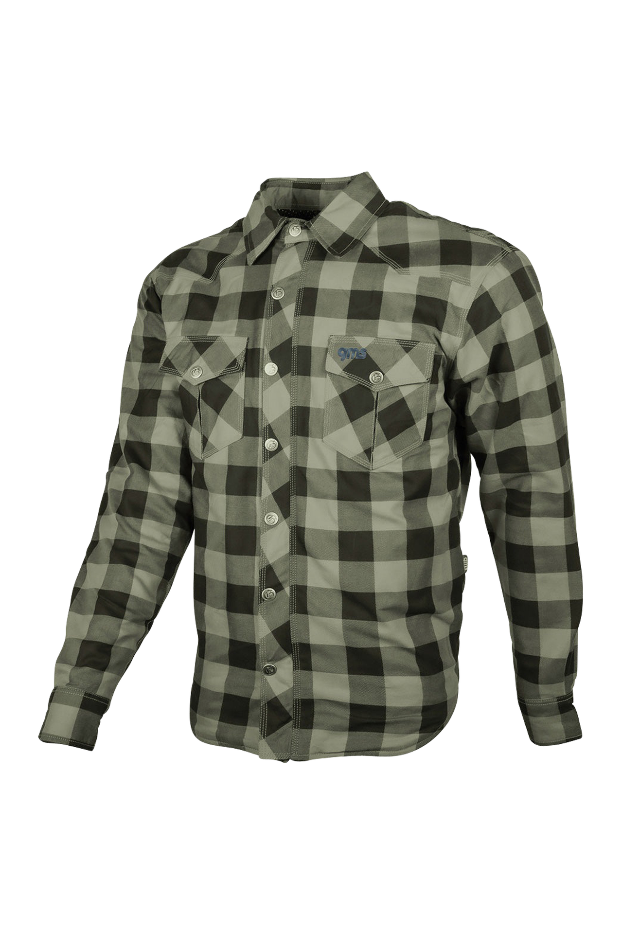 Koszula Motocyklowa GMS Jaguar Flanelowa Oliwkowy/CzarnyM