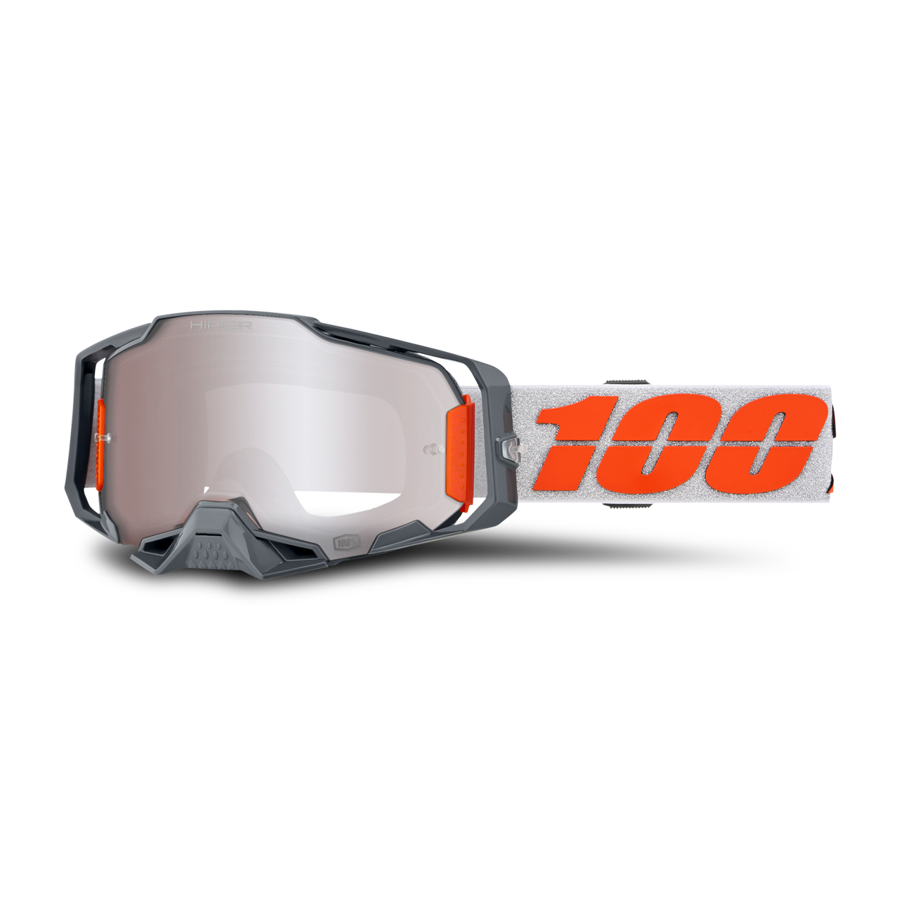 Gogle MX 100% Armega Hiper-Mirror Silver Flash Lens Srebrny