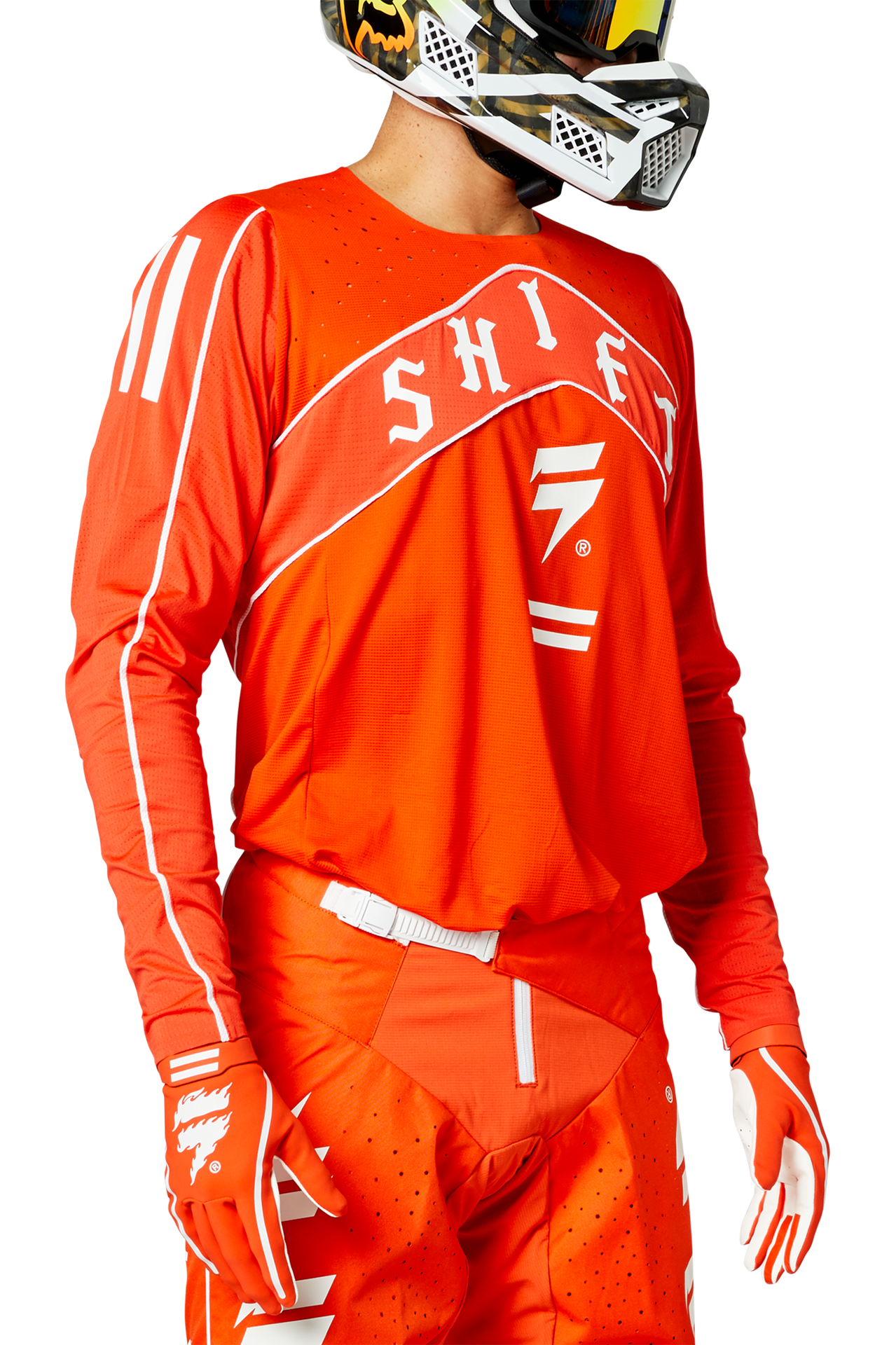 Bluza Cross Shift Black Label Veem Pomarańczowy/Złamany BiałyM