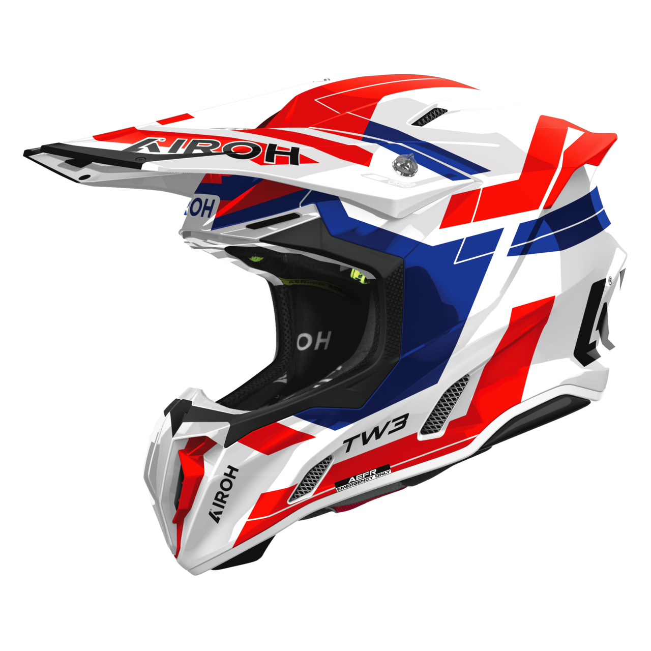 Kask Cross Airoh Twist 3 Dynasty (2026) Niebieski/Czerwony PołyskM