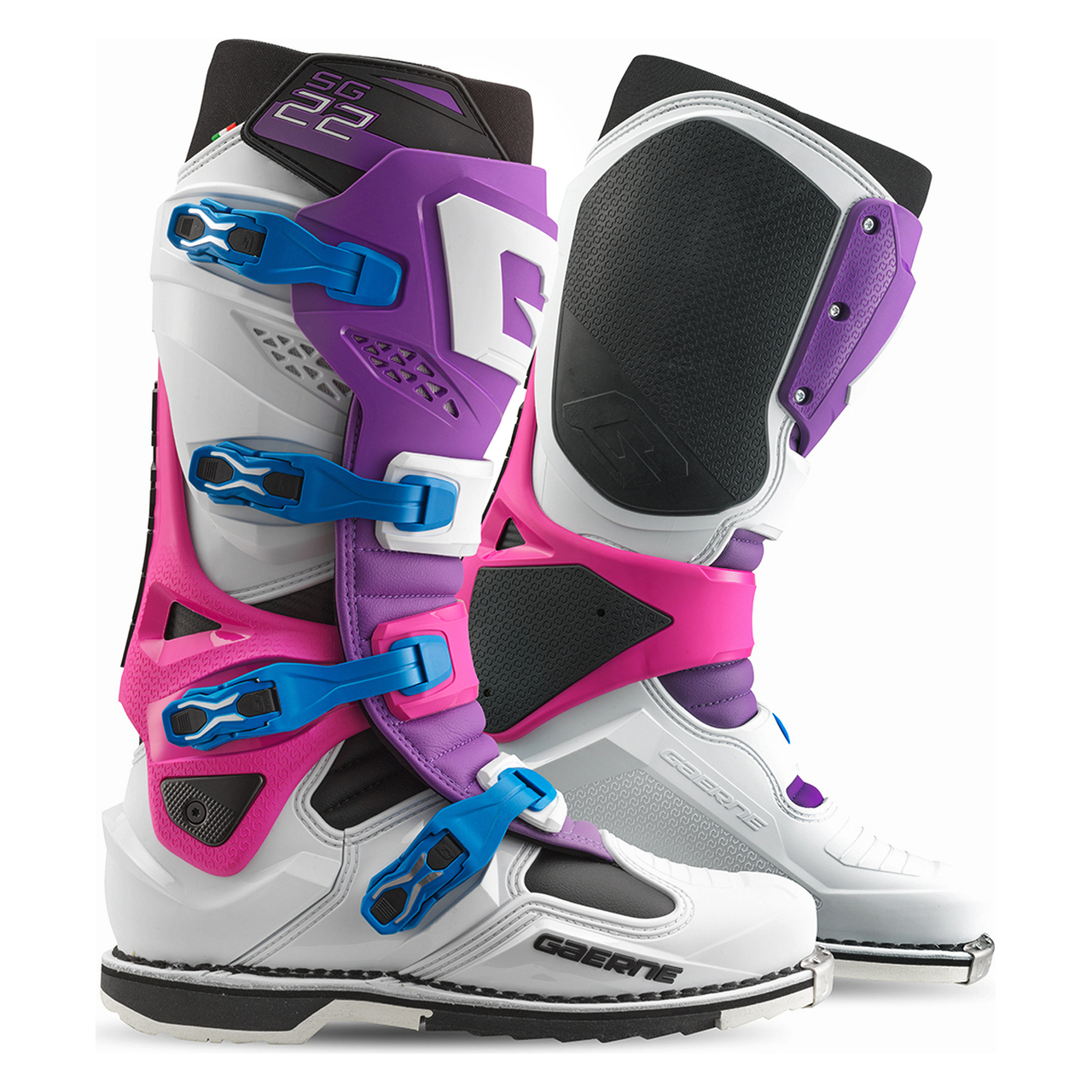 Buty Cross Gaerne SG22 Fioletowy/Złamany Biały/Niebieski/Różowy44