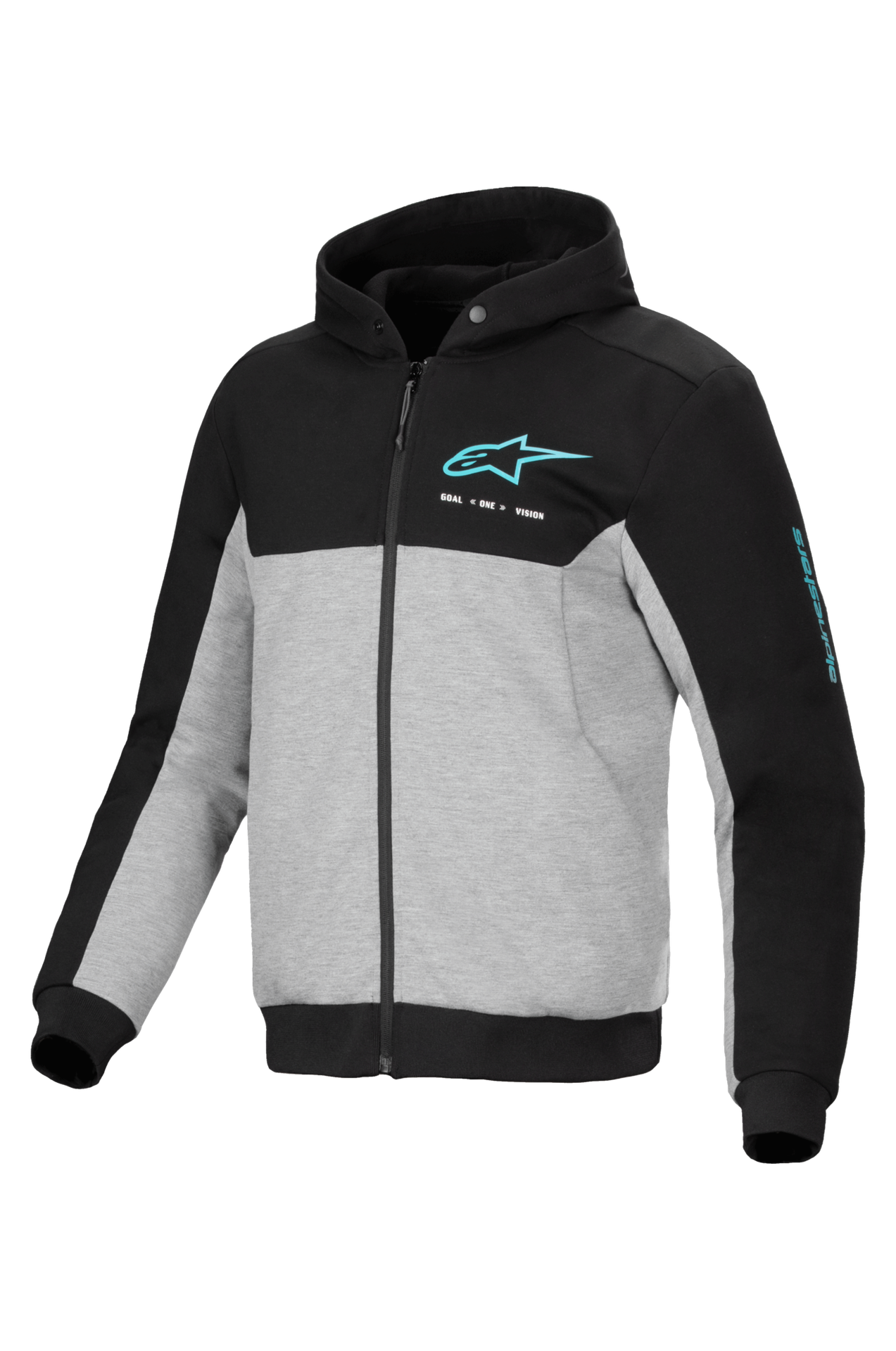 Bluza Motocyklowa Alpinestars Chrome V2 Sport Czarny/Szary/TurkusowyL