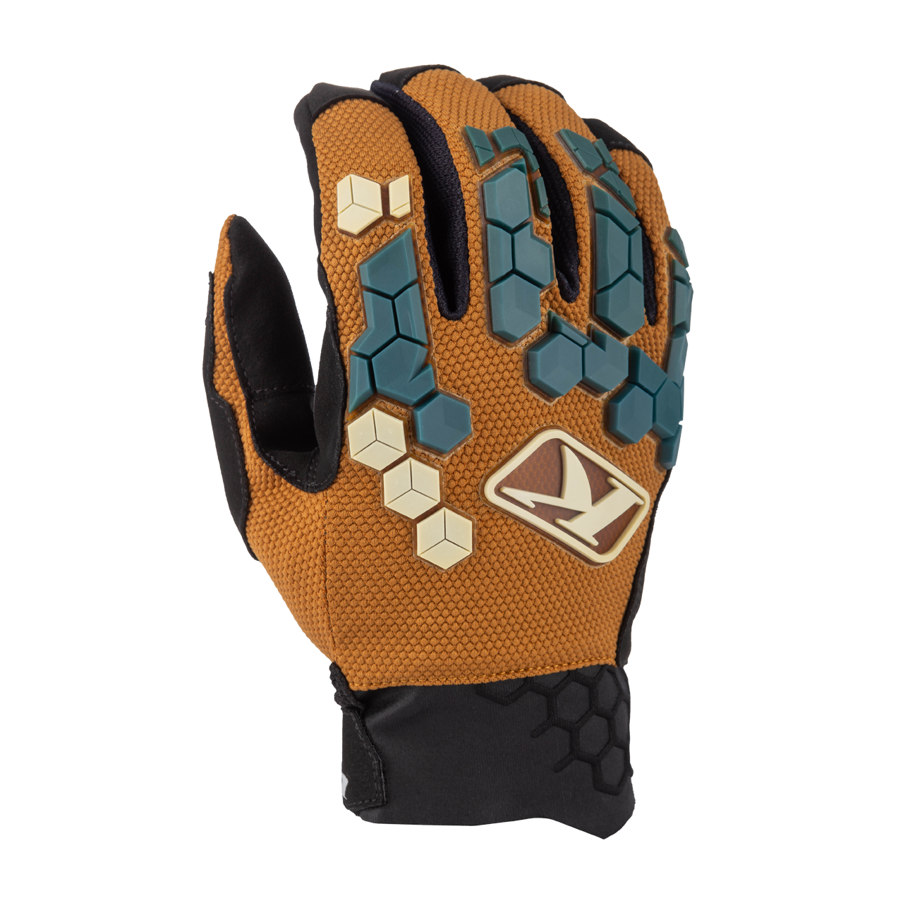 Rękawice Cross Klim Dakar Złocistobrązowy/PetrolowyL