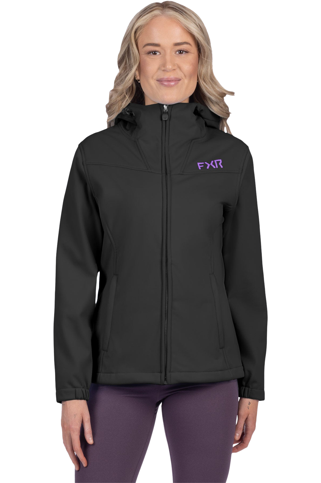 Kurtka Cross/Enduro Softshell FXR Hydrogen Softshell Damska Czarny/AmetystXS