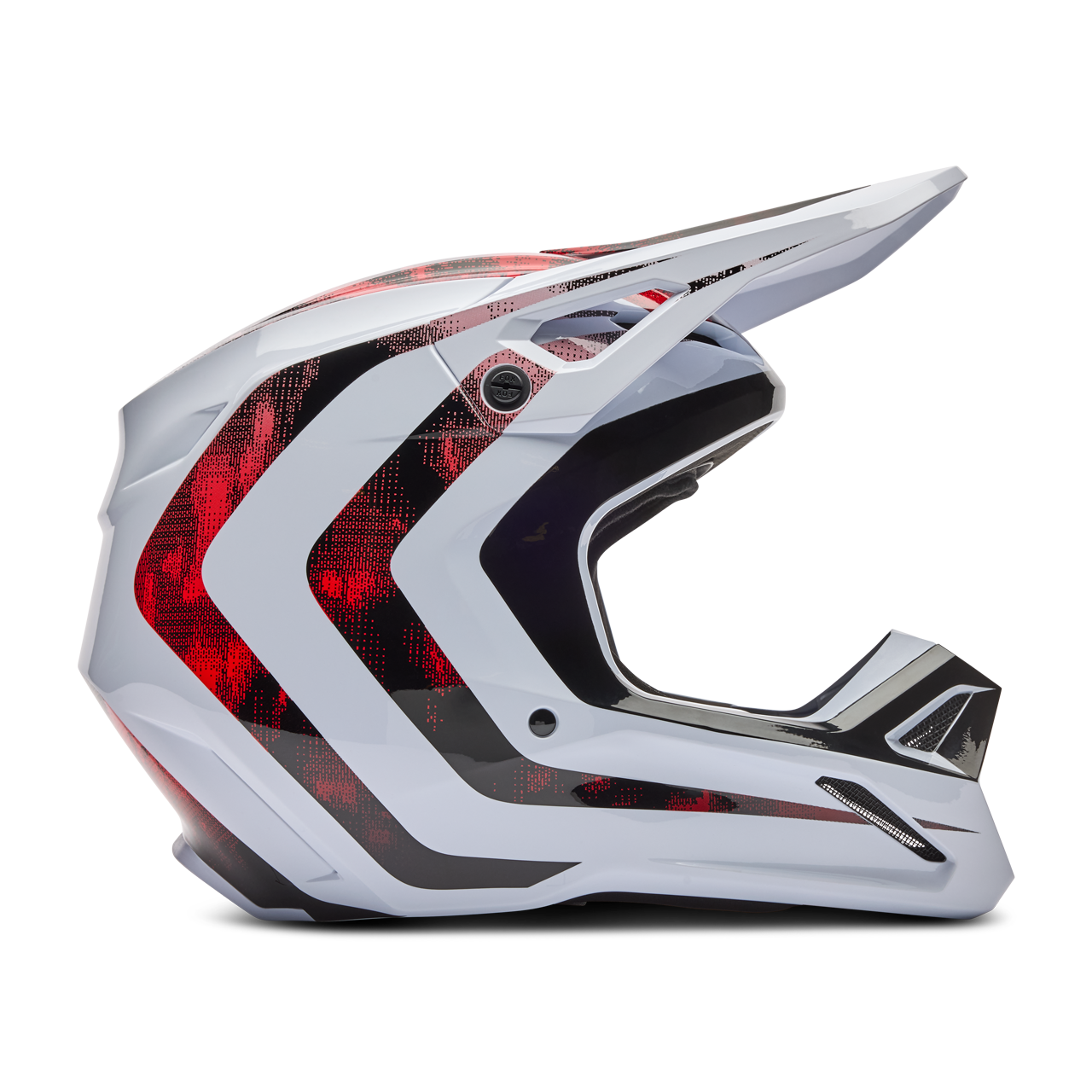 Kask Cross FOX V1 Kairos Biały/Czerwony FluorescencyjnyXL