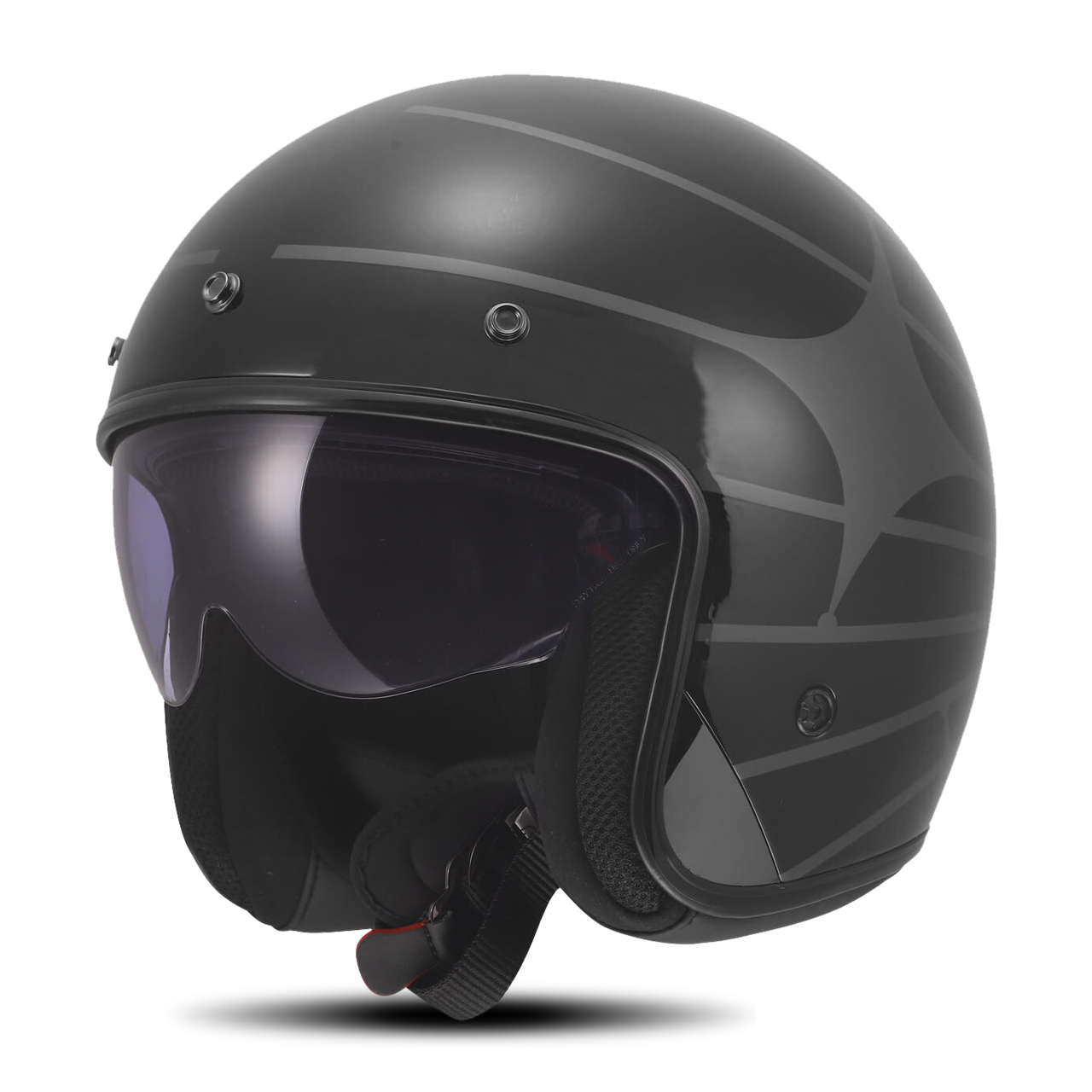 Kask Otwarty LS2 OF601 BOB II Cosmic Czarny/SzaryM