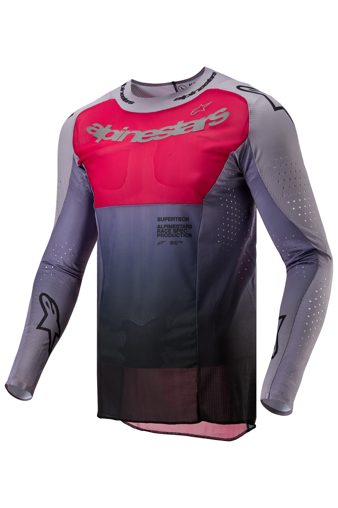 Bluza Cross Alpinestars Supertech Dade Iron/Red BerryXXL