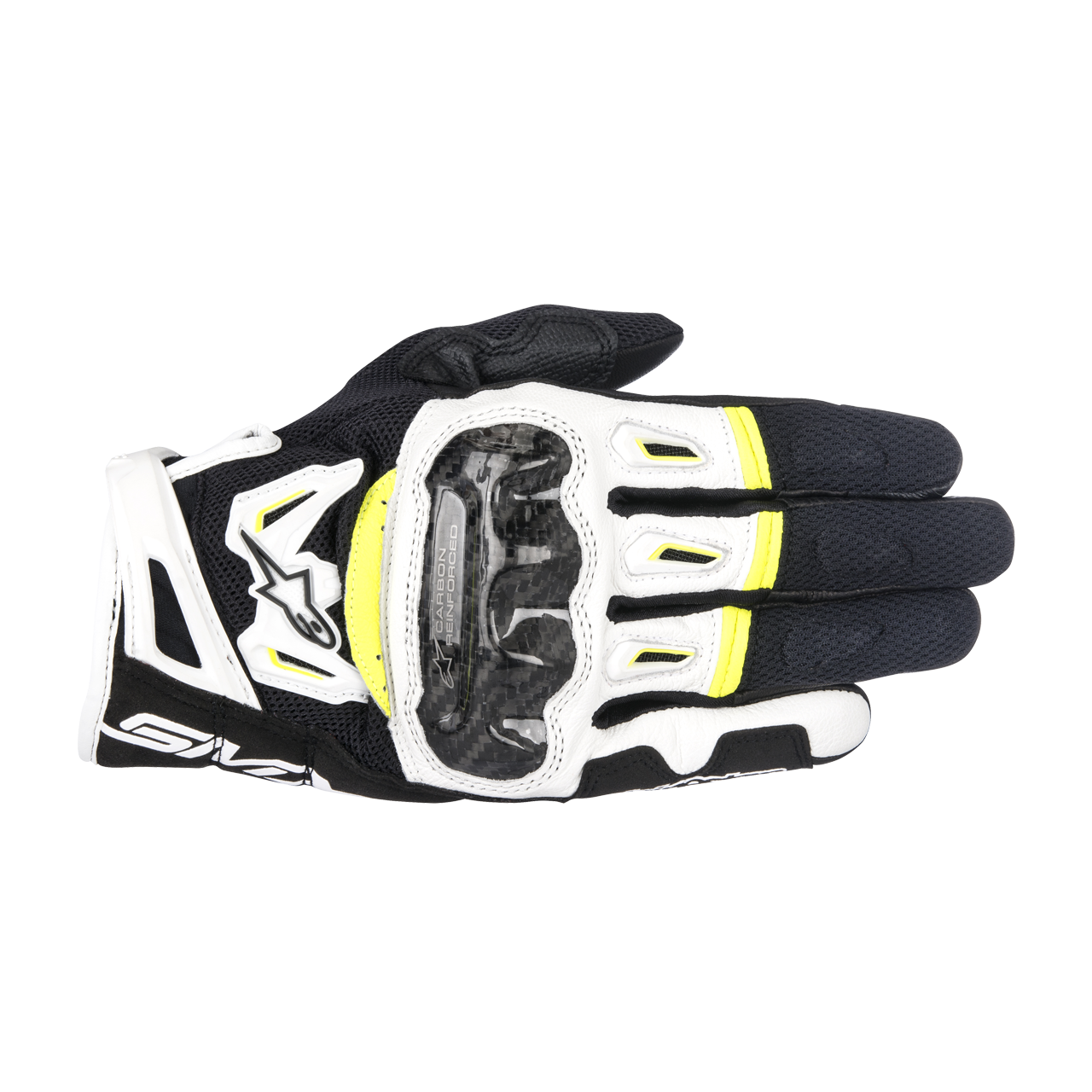 Rękawice Motocyklowe Alpinestars SMX-2 Air Carbon V2 Czarny/Biały/ŻółtyXXXL
