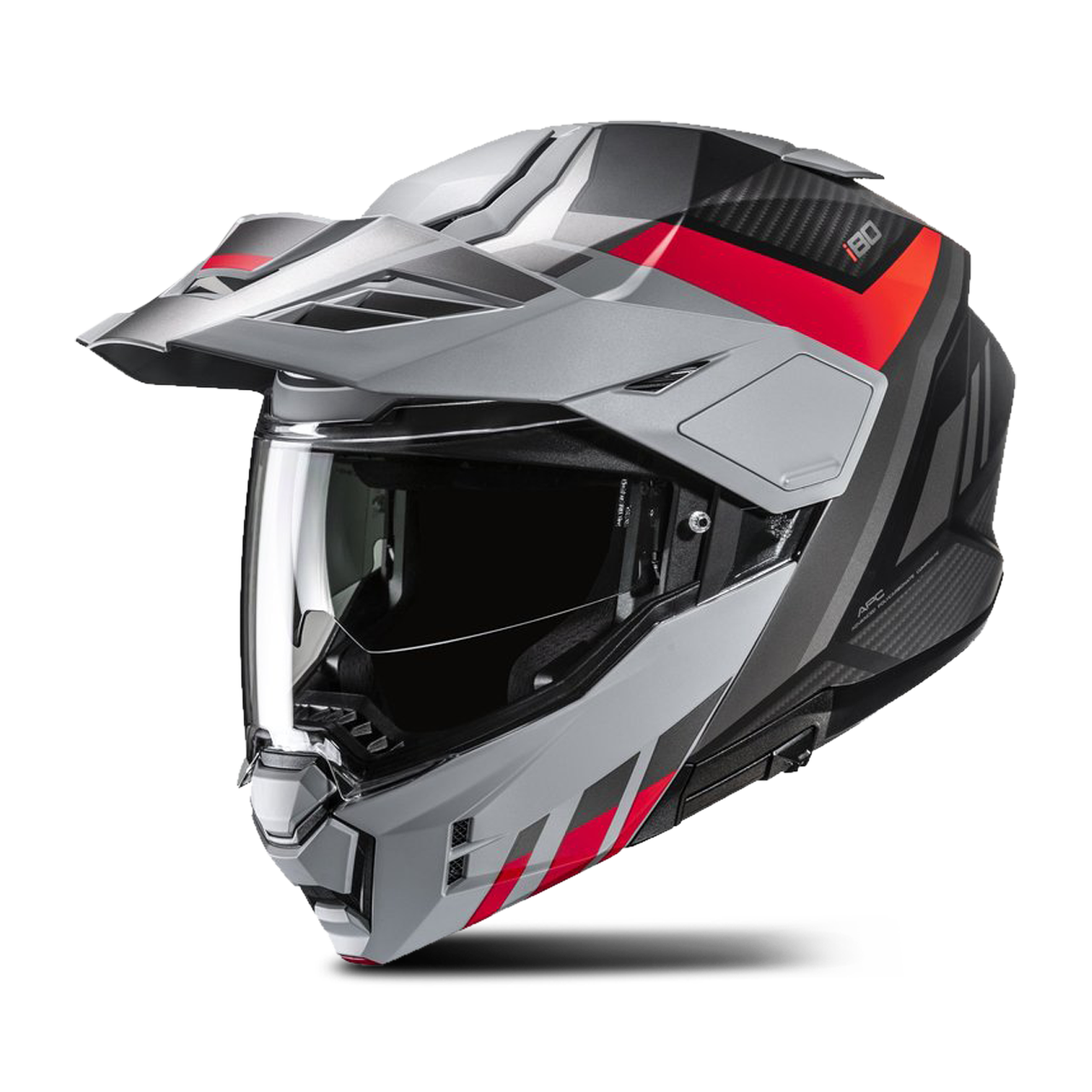 Kask Adventure HJC i80 Imes Szary/Czarny/CzerwonyS