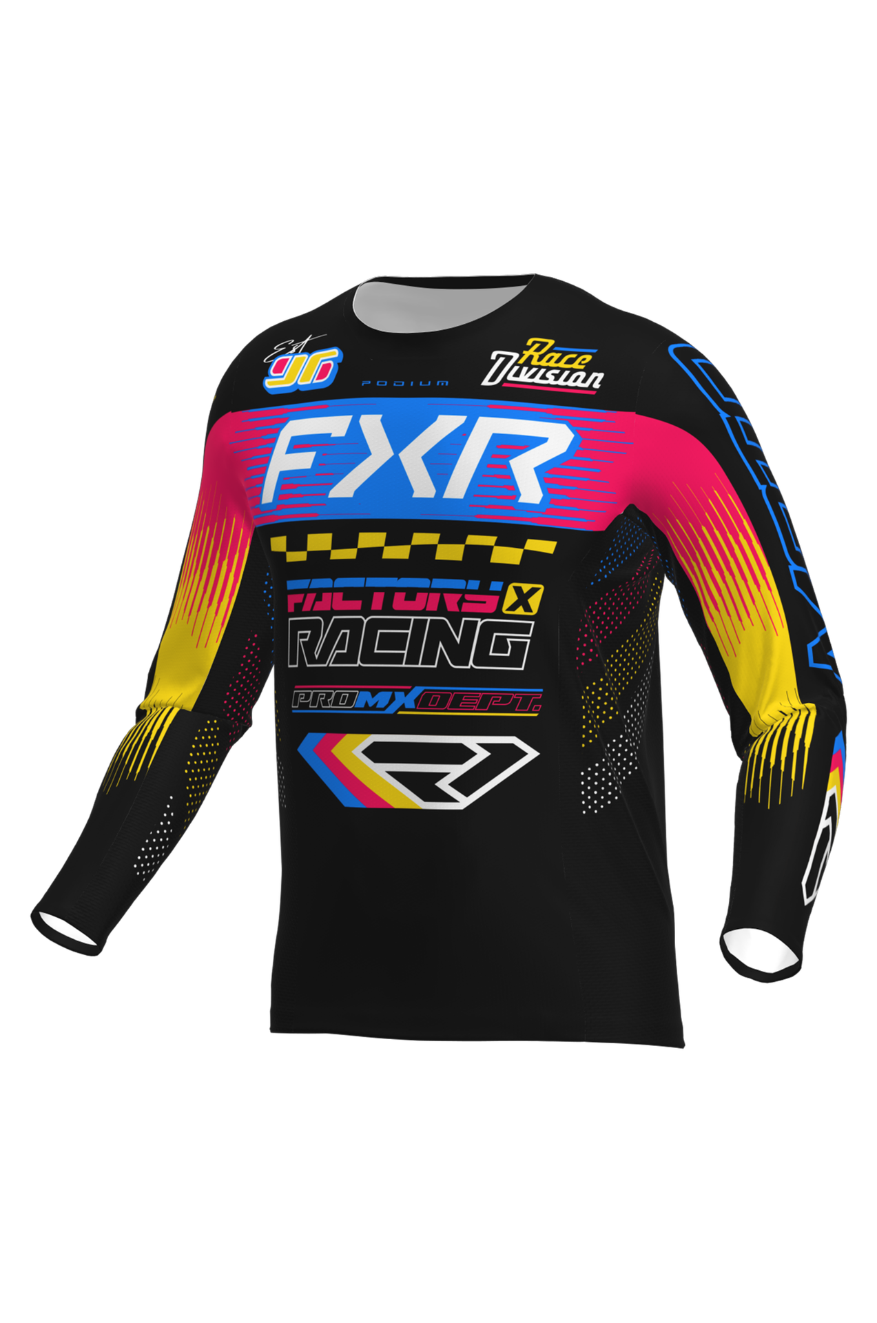 Bluza Cross FXR Podium Gladiator 26 Czarny/Niebieski/RazzS