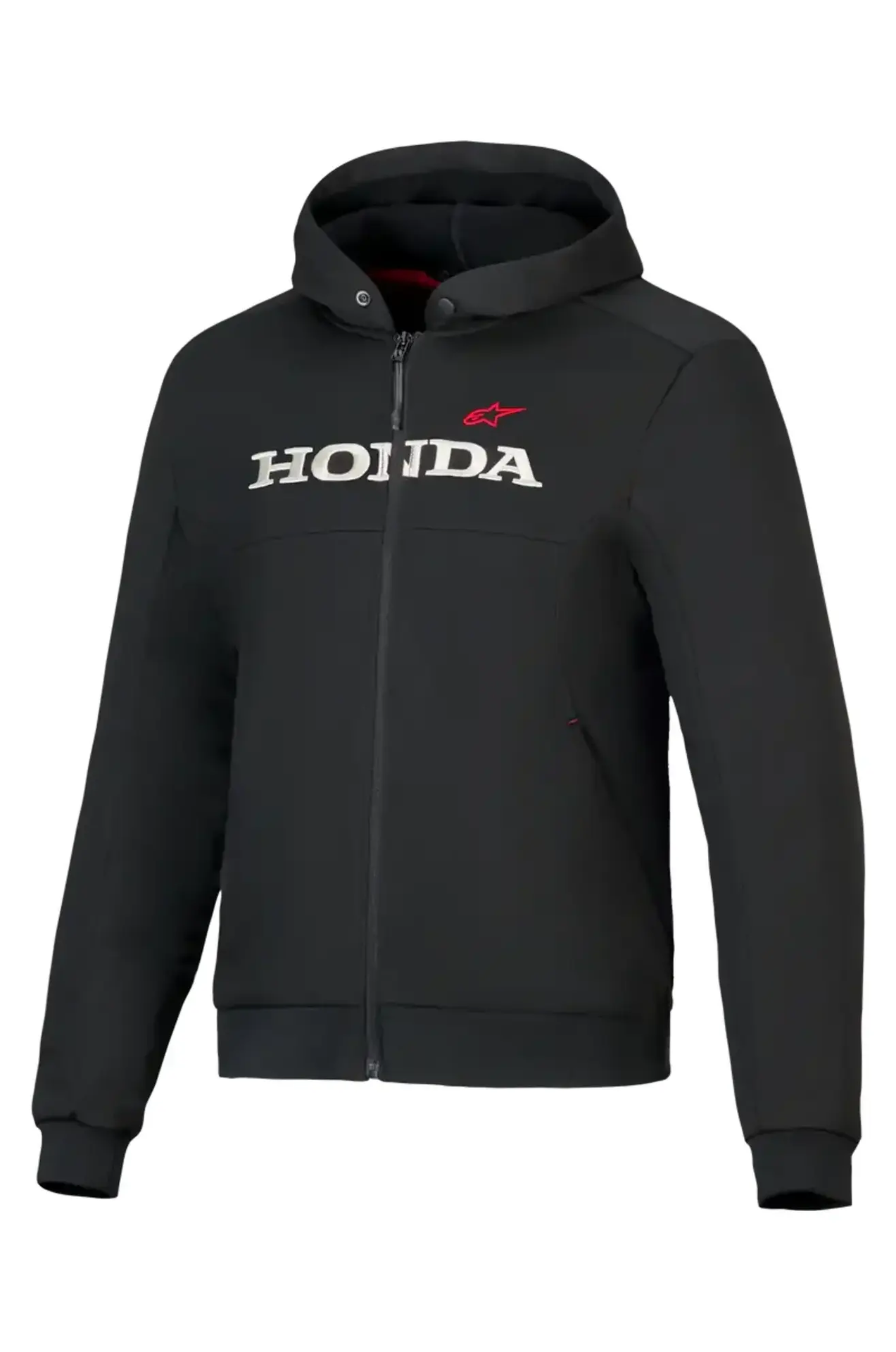 Motocyklowa Bluza z Kapturem Alpinestars Honda Chromowany V3 Sport CzarnyM