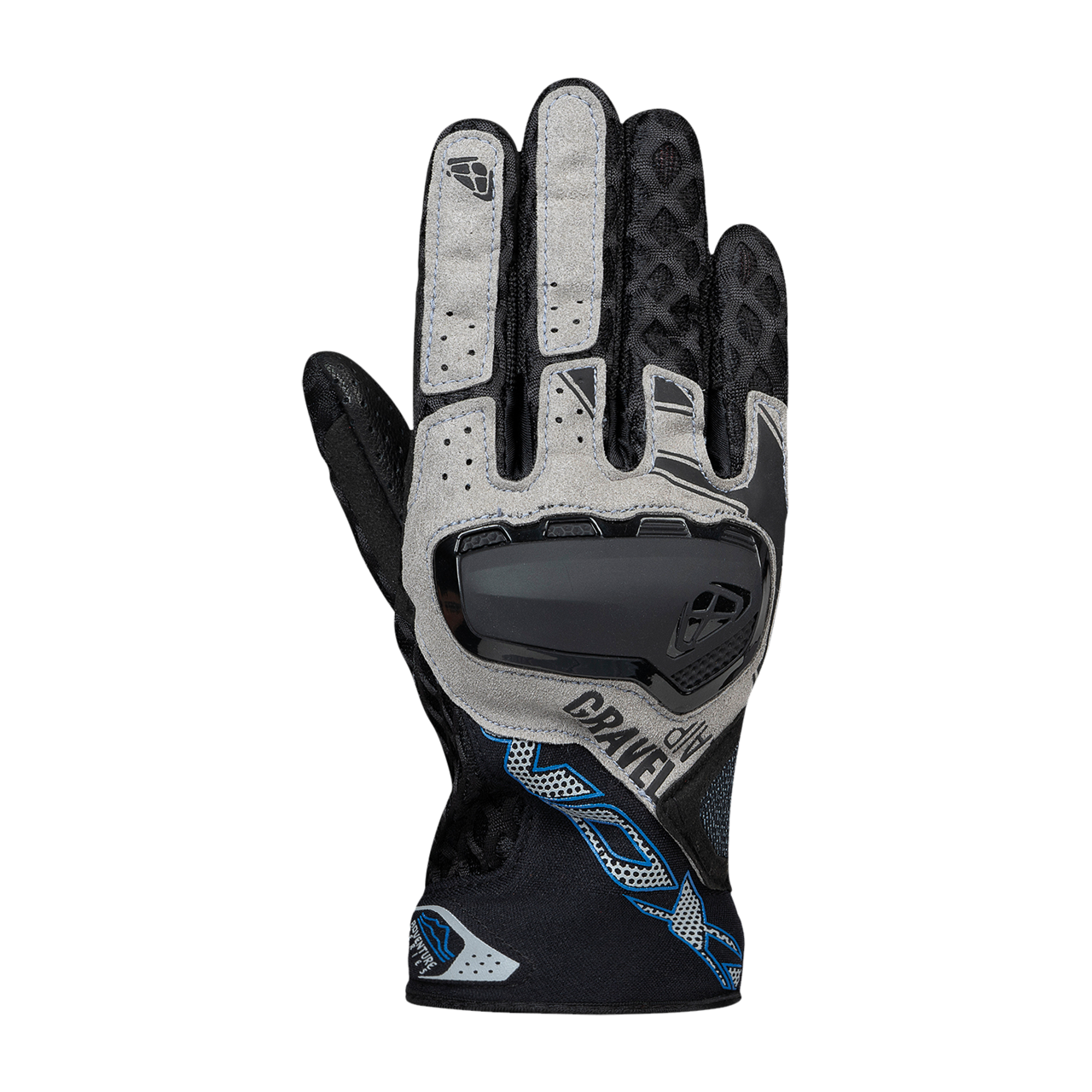 Rękawice Motocyklowe Ixon GRAVEL Czarny/Szary/NiebieskiM