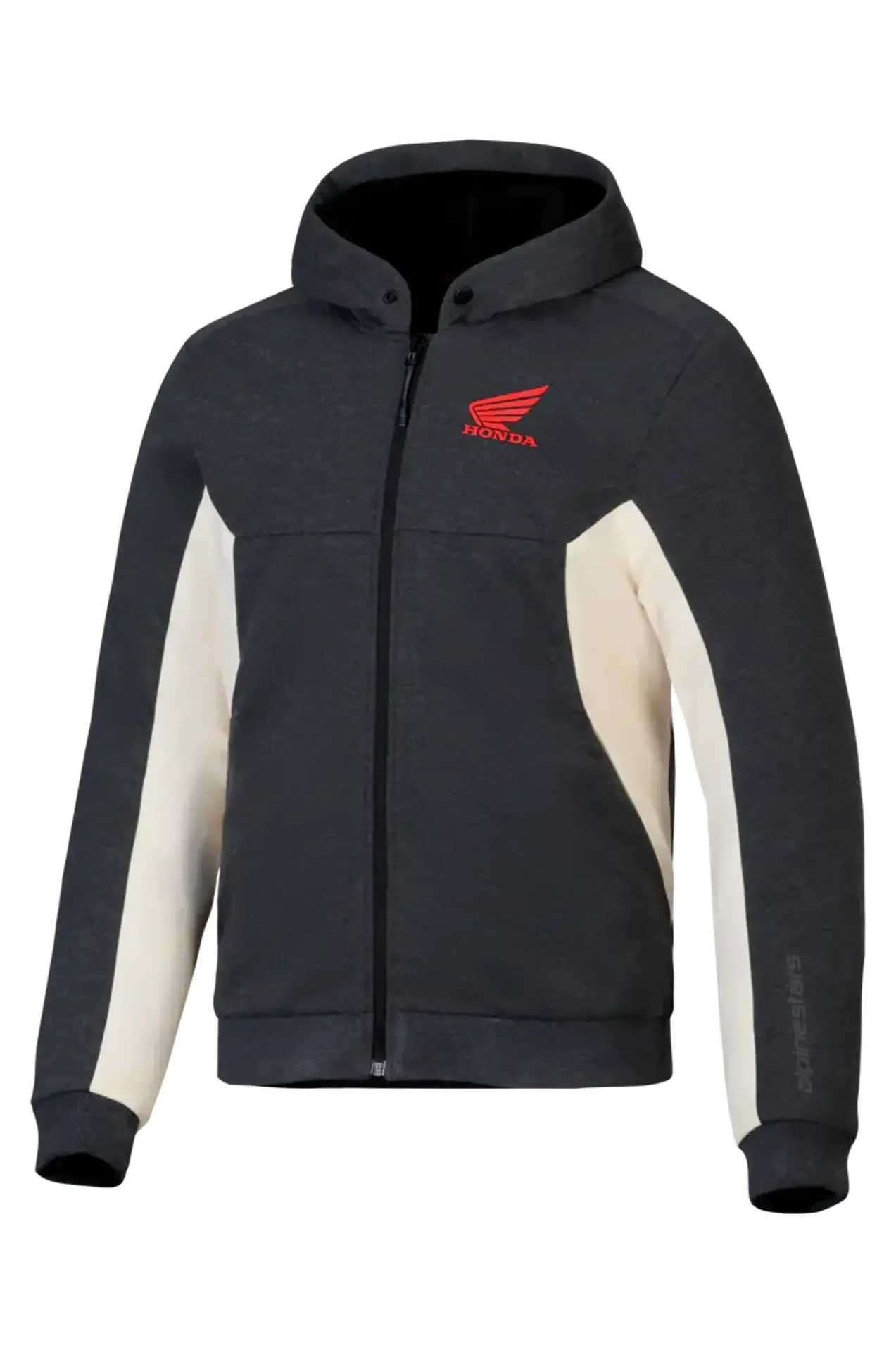 Motocyklowa Bluza z Kapturem Alpinestars Honda Chromowany V3 Sport Antracyt/Złamany BiałyXXL