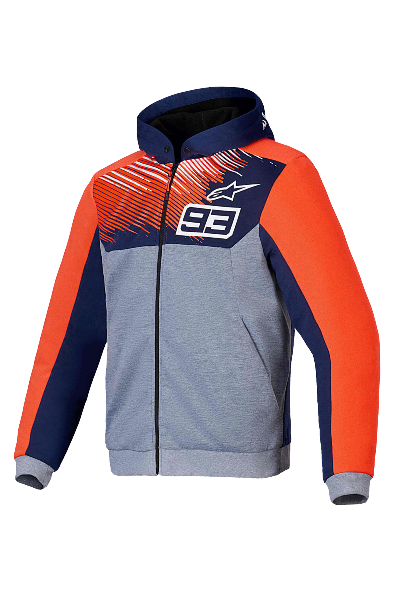 Motocyklowa Bluza z Kapturem Alpinestars Mm93 Chromowana V2 Sport Niebieski/Szary/CzerwonyXS