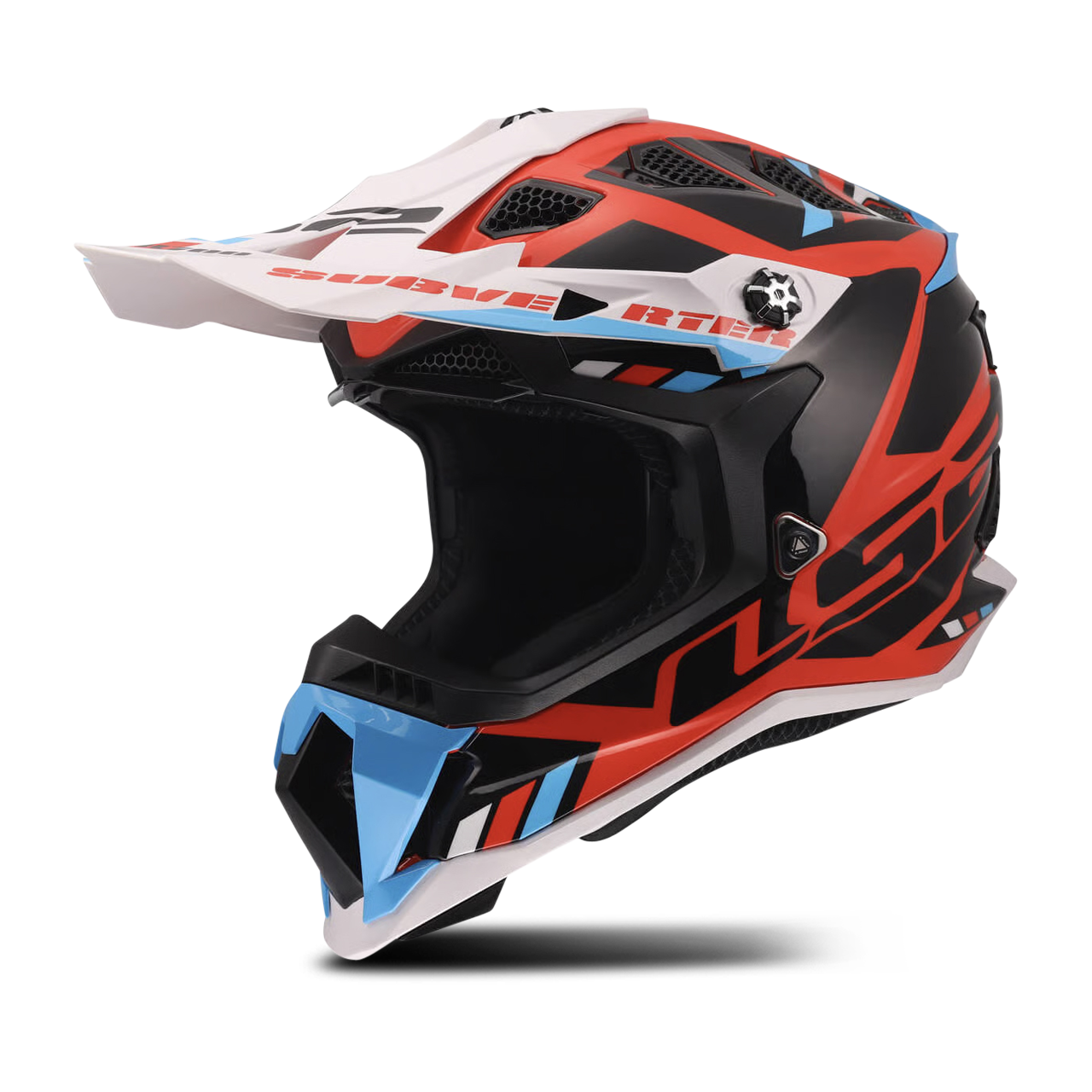 Kask Cross LS2 MX700 Subverter Evo II Stomp Biały/Niebieski/Czerwony PołyskS