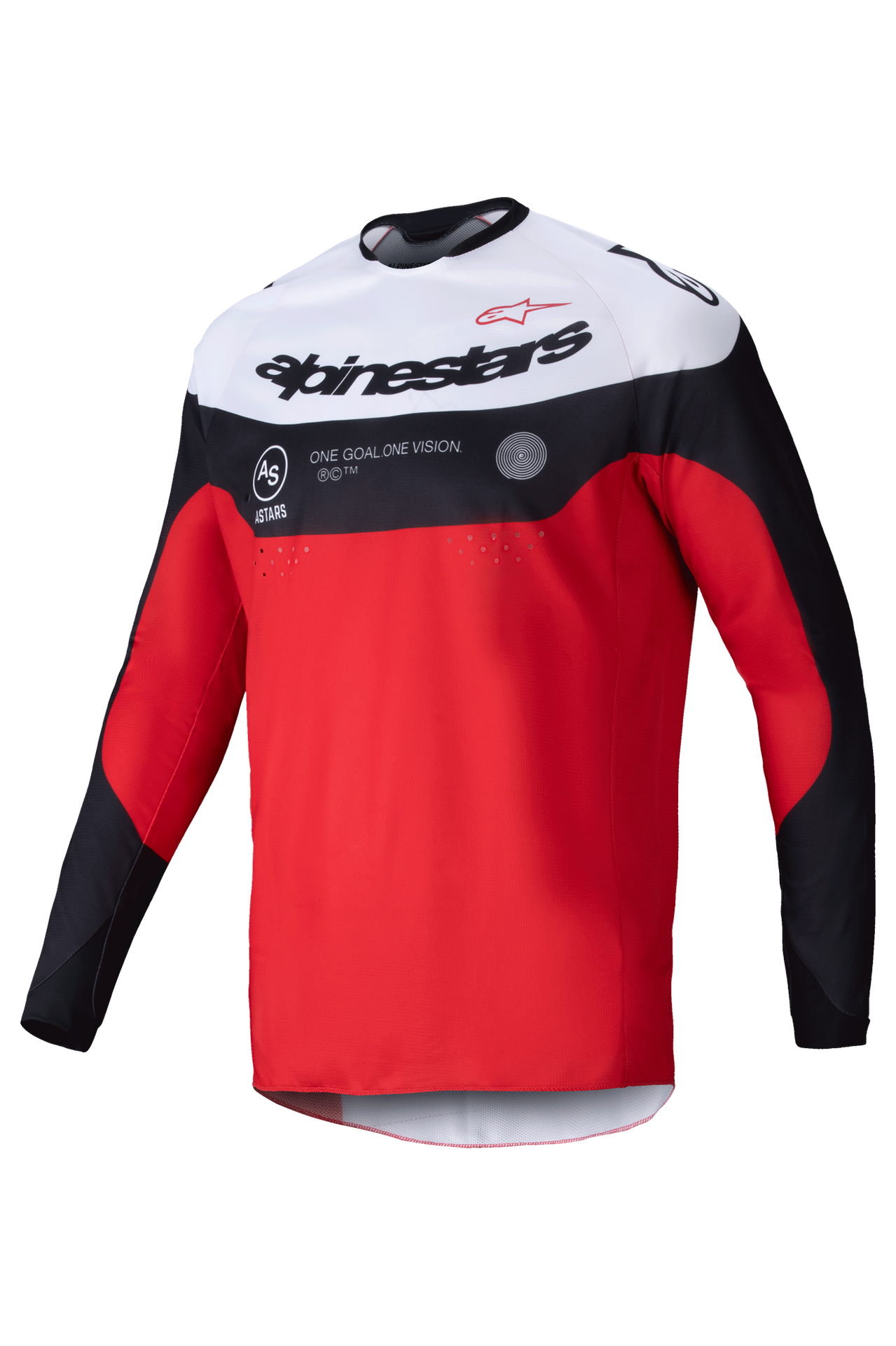 Bluza Cross Alpinestars Pro-Dura Czarny/Jasnoczerwony/Złamany BiałyXXL