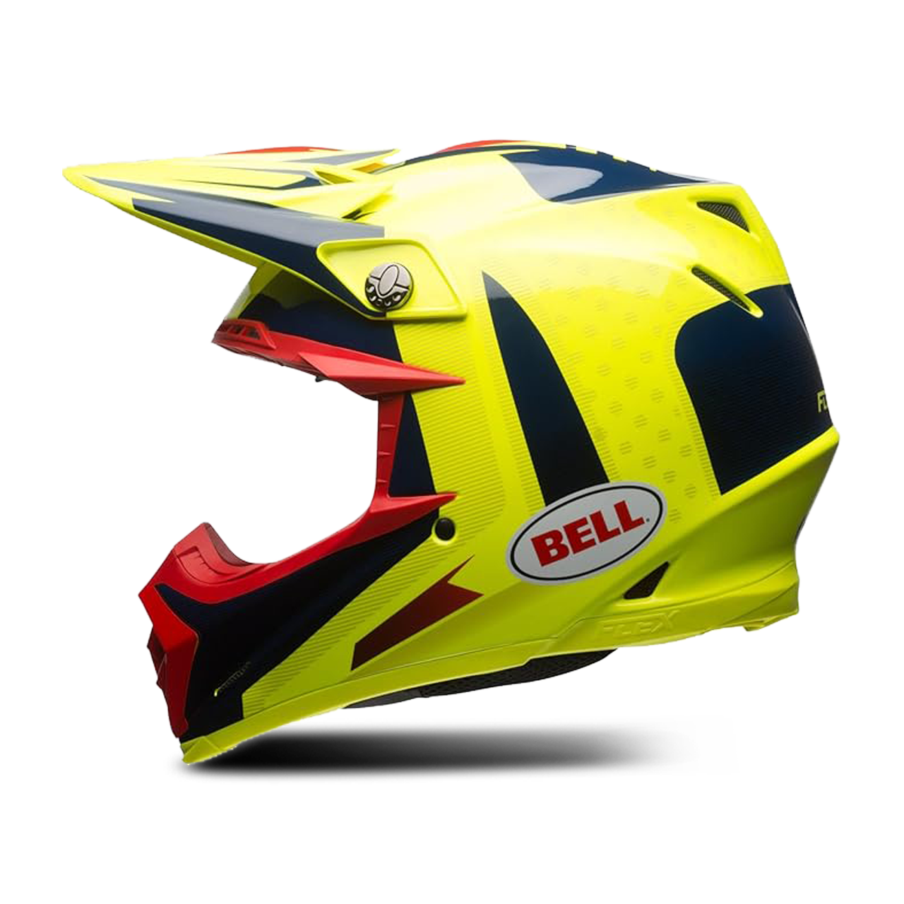 Kask Cross BELL Moto-9 Flex Vice Niebieski/ŻółtyS