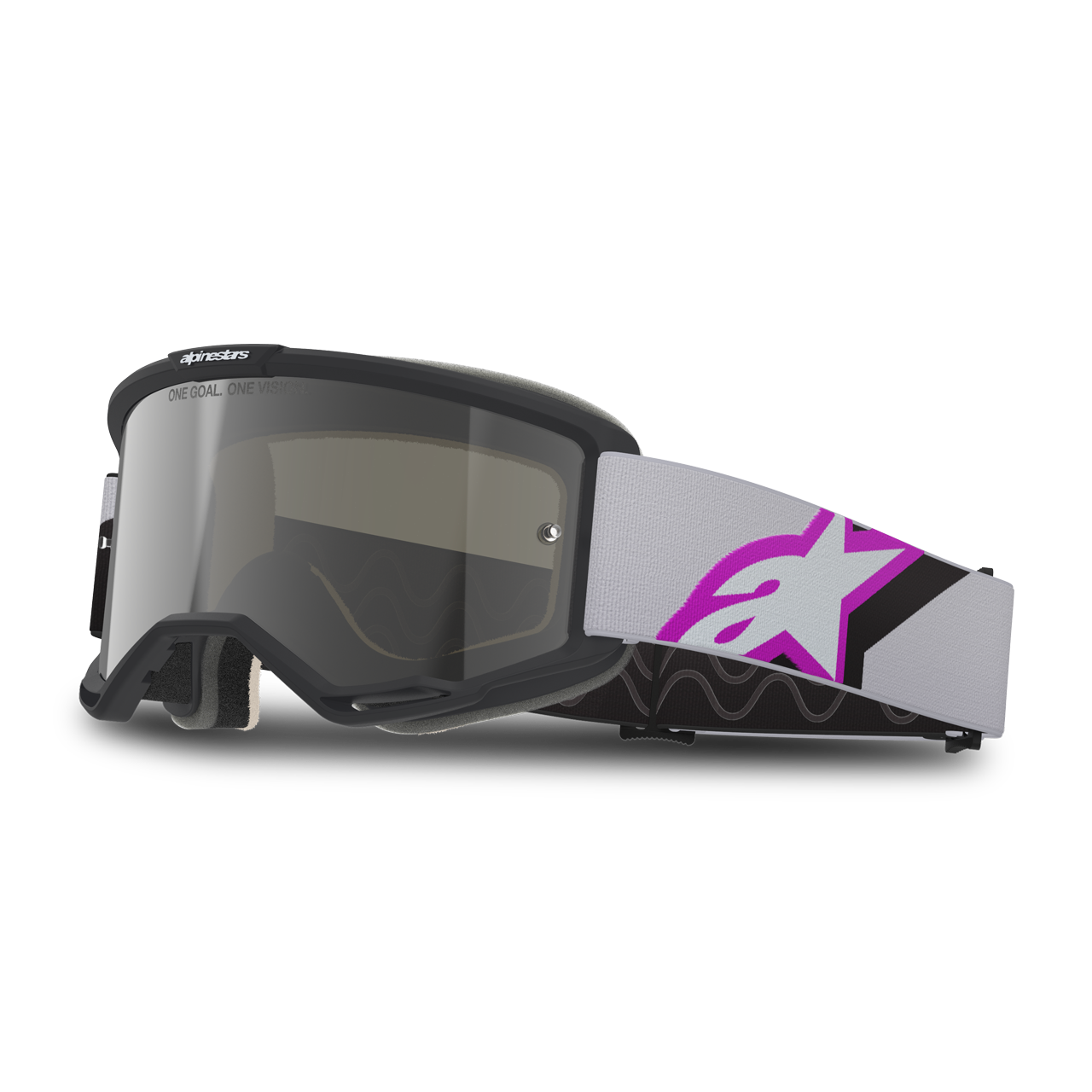 Gogle Cross Alpinestars Vision 8 Corp Mirror Szary/Fioletowy