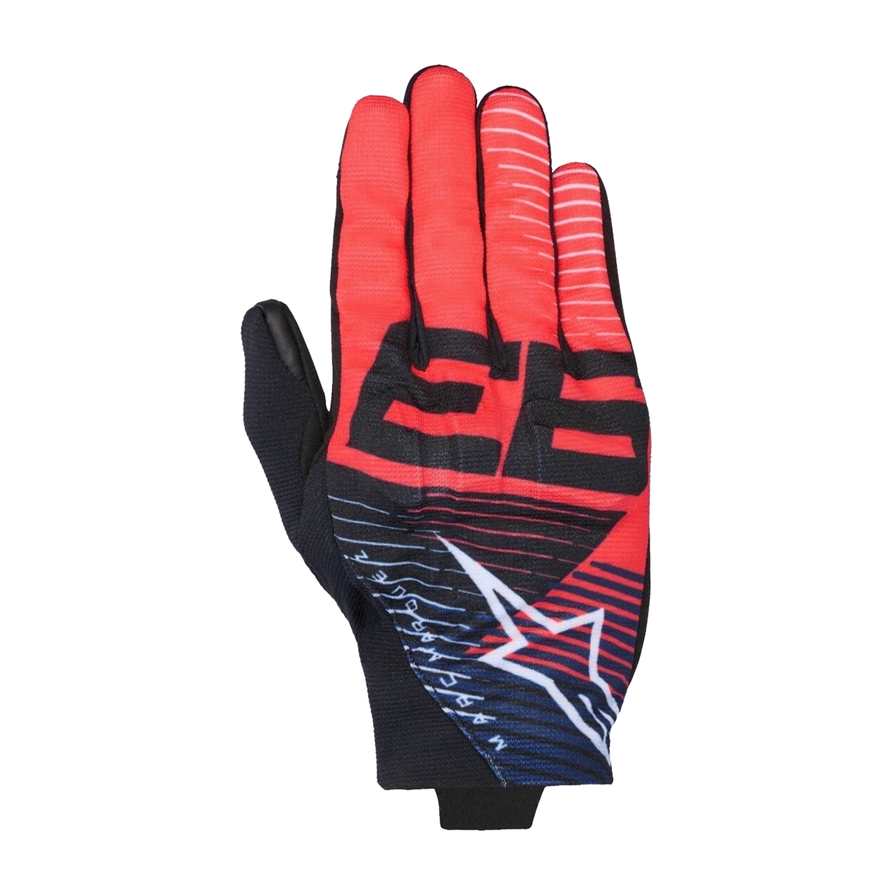 Rękawice motocyklowe Alpinestars Mm93 Reef V2 Czarny/Czerwony Fluorescencyjny/CiemnoniebieskiXL