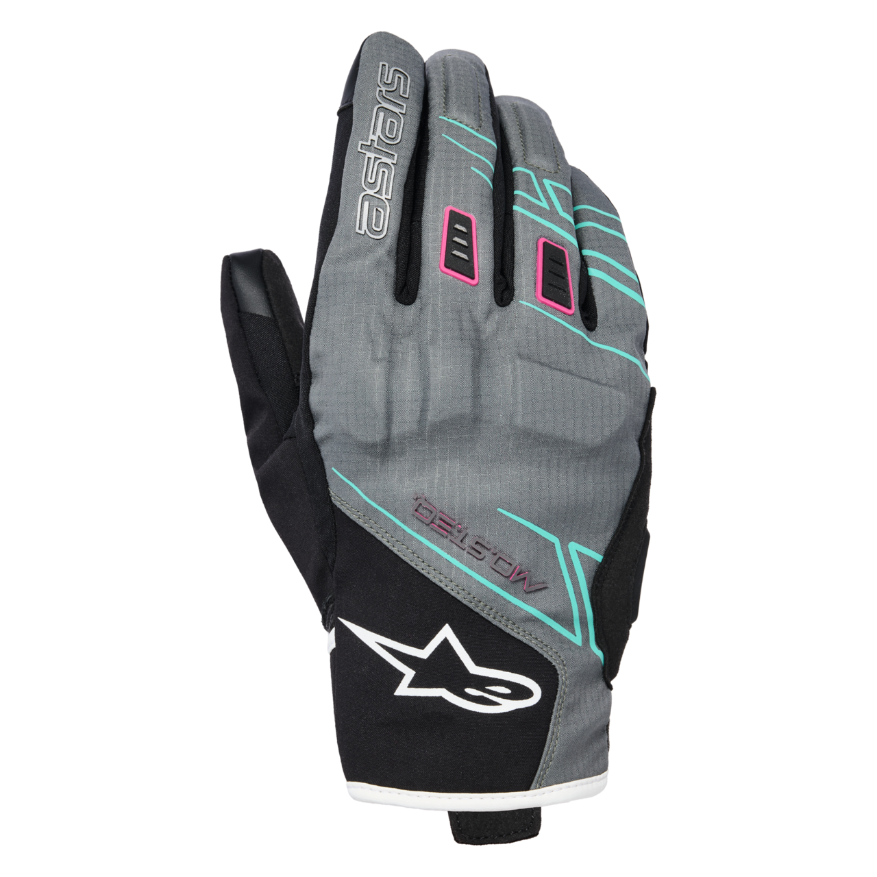 Rękawice Motocyklowe Alpinestars Stella Moblast Damskie Futro Szare/Czarne/Różowe FluorescencyjneS