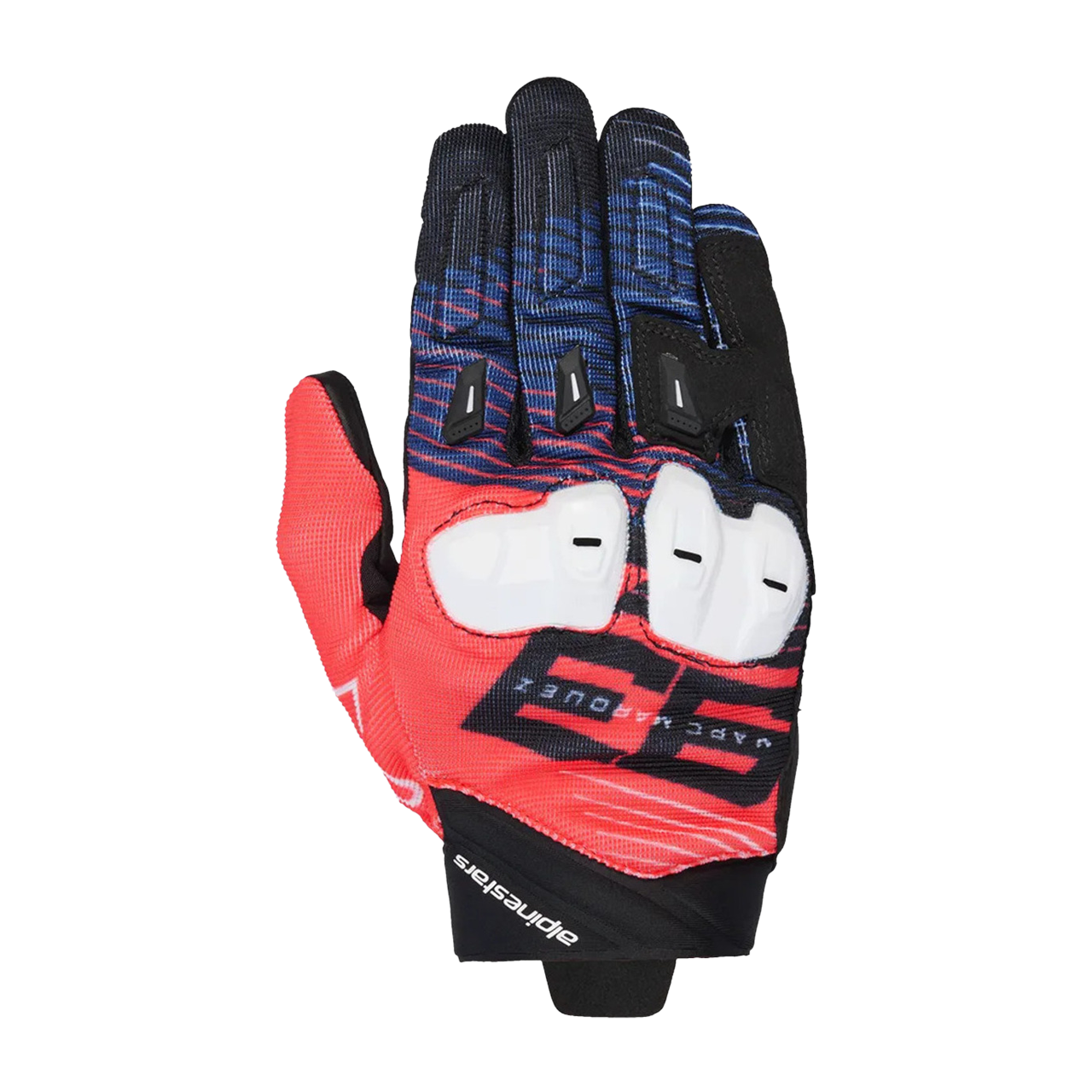 Rękawice motocyklowe Alpinestars MM93 SPX 1 Czarny/Czerwony Fluorescencyjny/CiemnoniebieskiXL