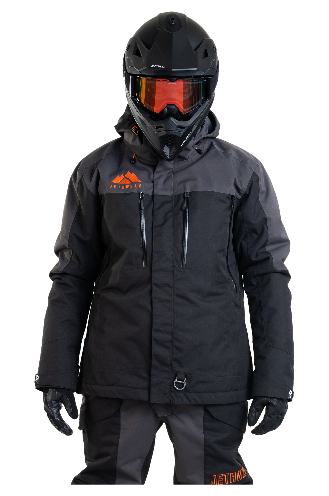 Kurtka Zimowa Jethwear Adapt 3 w 1 (2025) Czarny Iron/PomarańczowyM