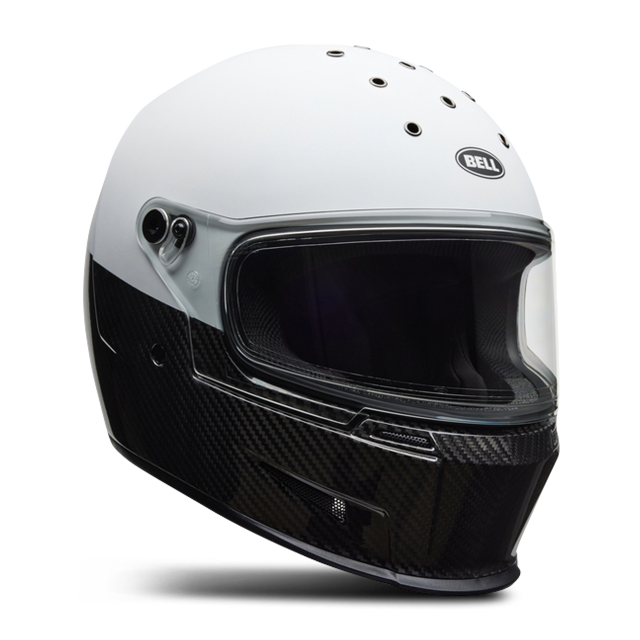 Kask Integralny Bell Eliminator Carbon Złamany Biały/CzarnyL