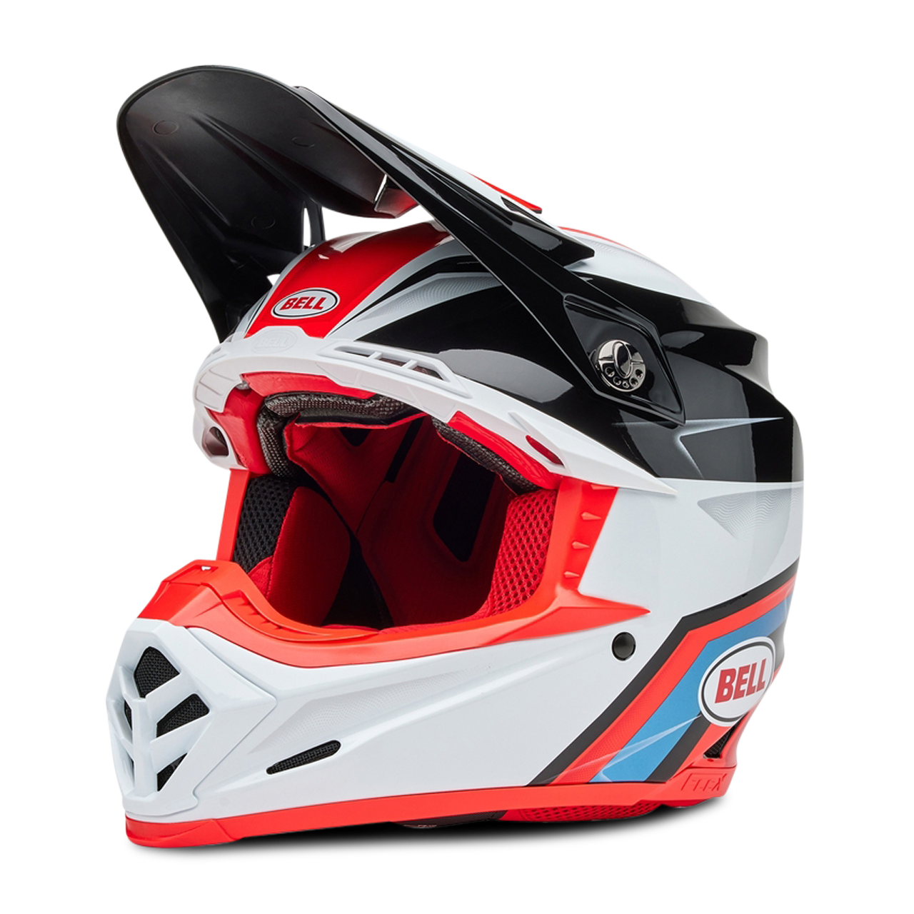 Kask Cross Bell Moto-9S Flex CzerwonyL