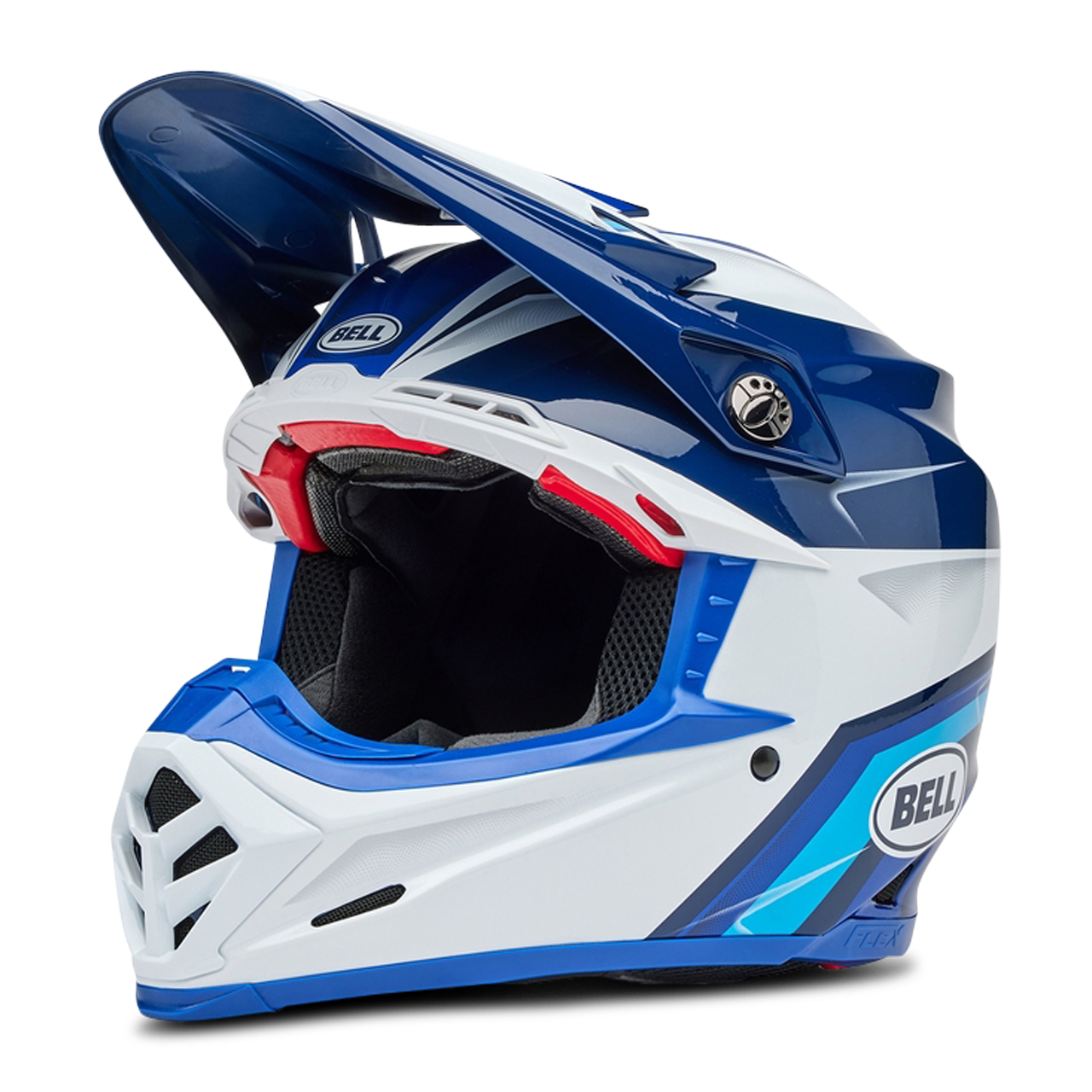 Kask Cross Bell Moto-9S Flex NiebieskiS