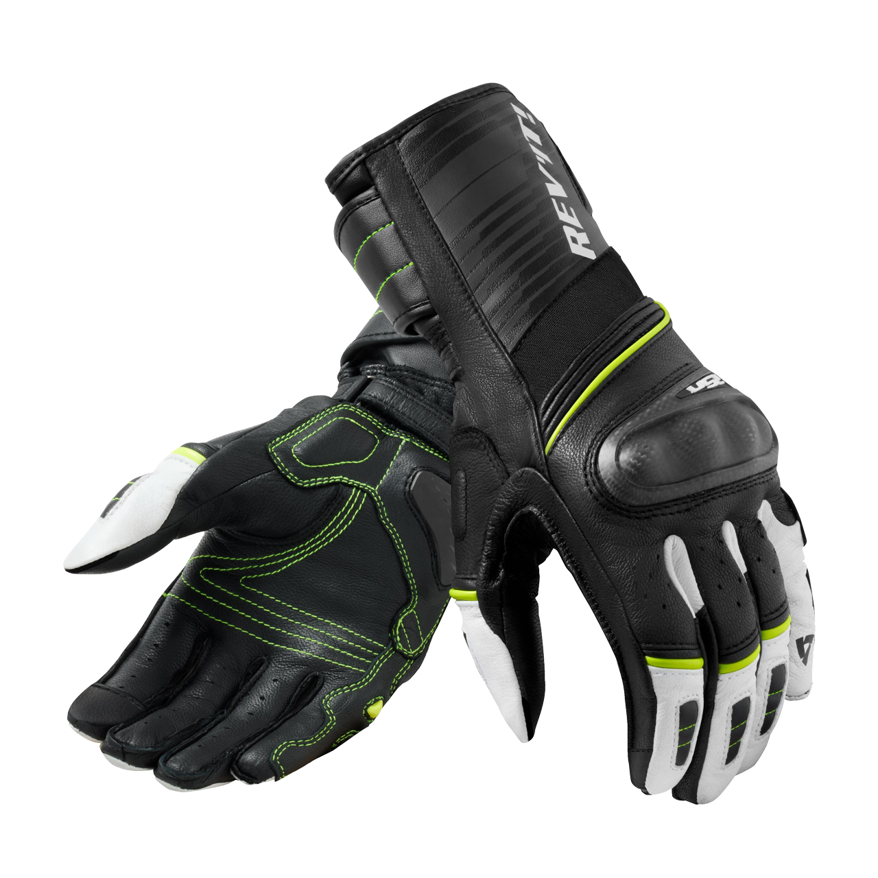 Rękawice Motocyklowe Rev'It! RSR 4 Czarny/Neonowy ŻółtyXL
