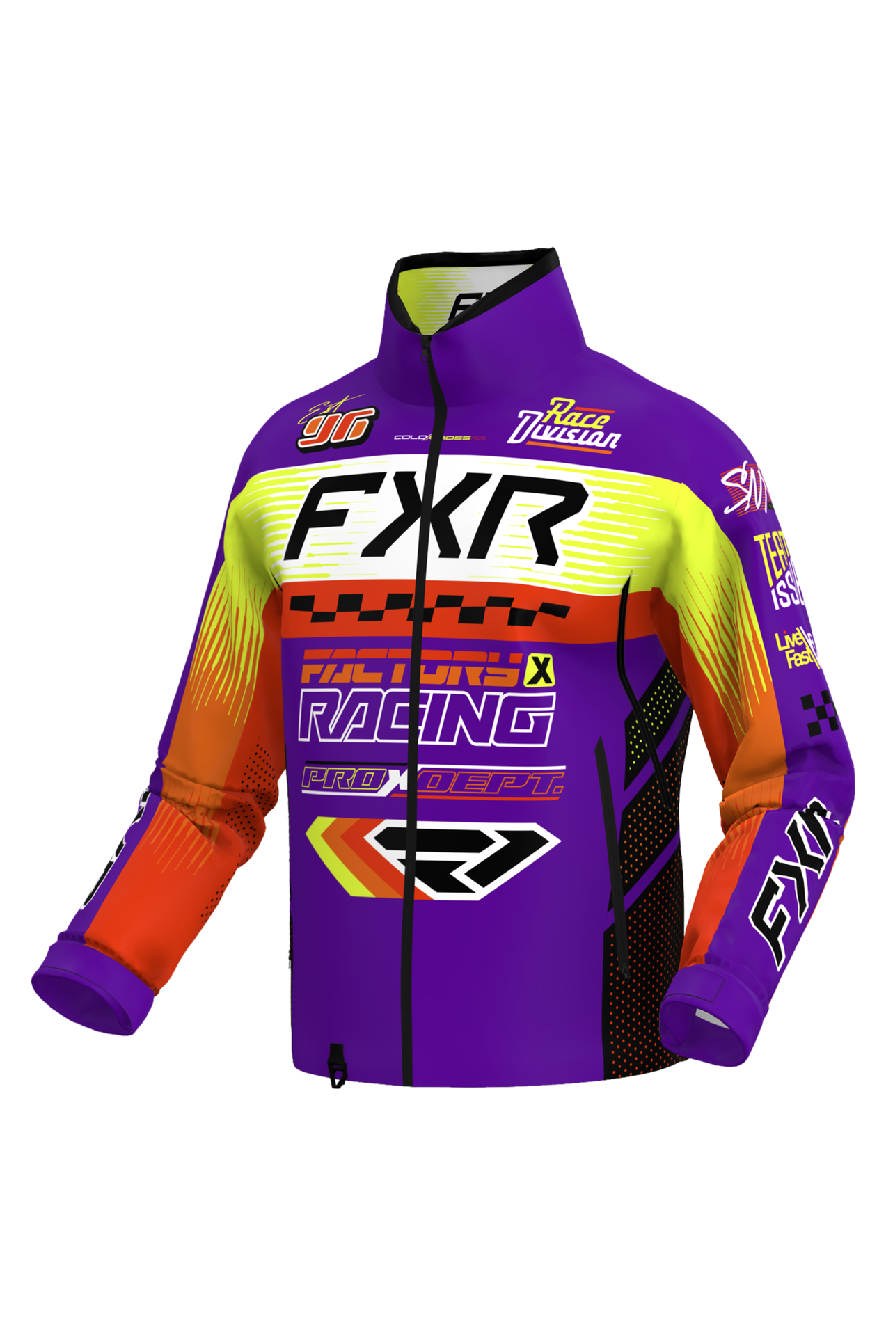 Kurtka Zimowa FXR Cold Cross RR 26 Fioletowy/Vis/PomarańczowyS