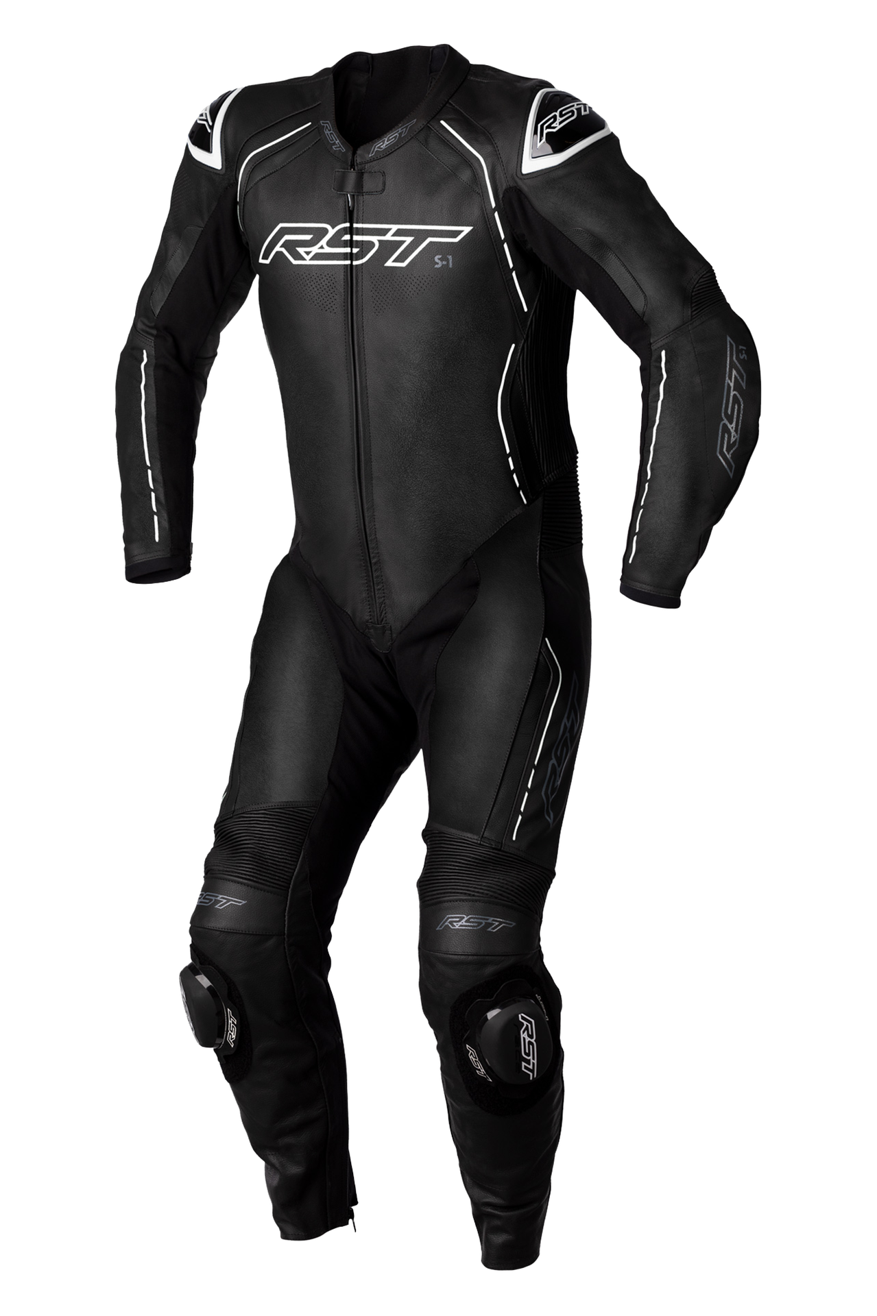 Kombinezon Skórzany RST S1 Czarny/Złamany Biały50