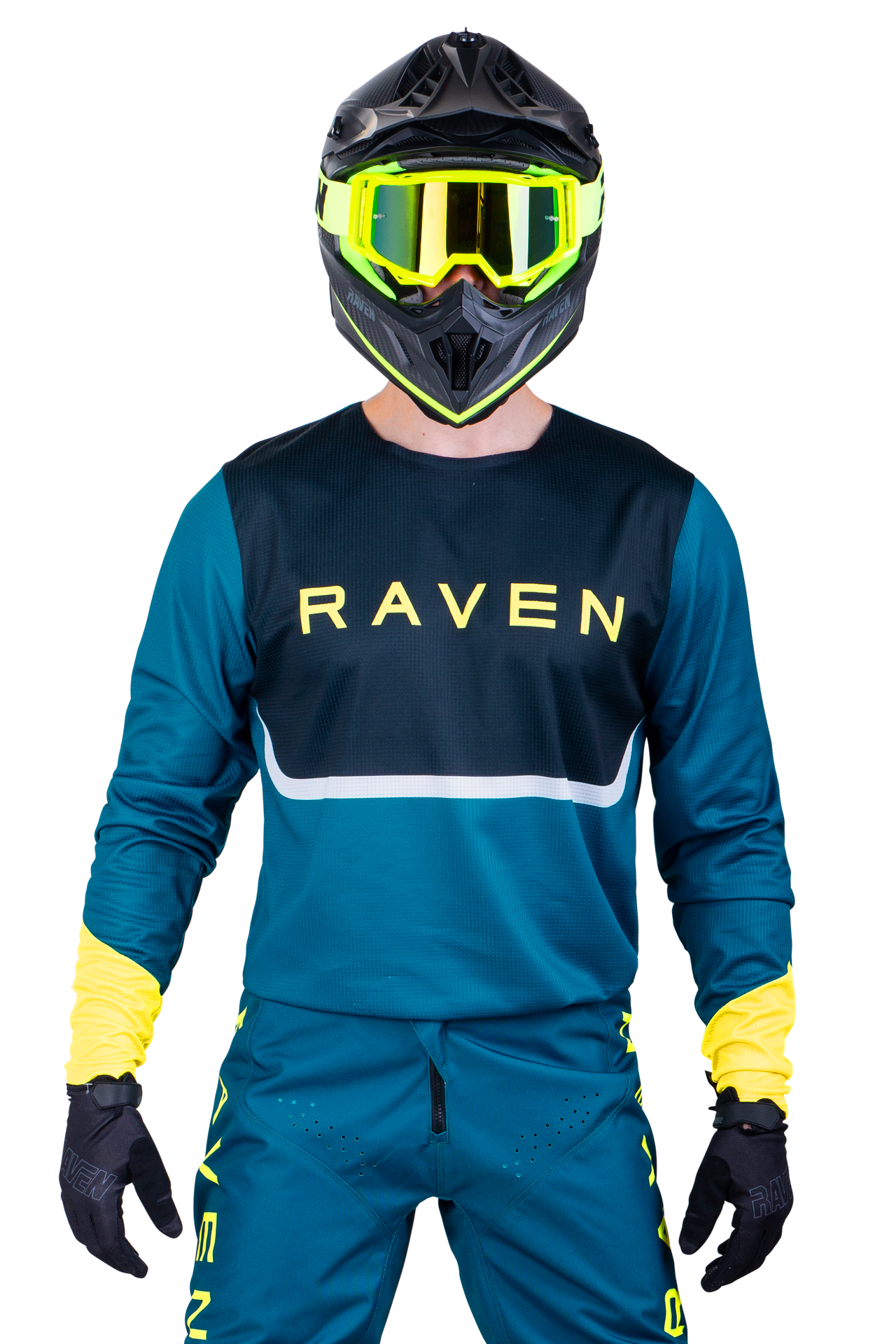 Bluza Cross Raven RV-Two Turkusowy/Ciemny Granatowy/Hi-VisXL