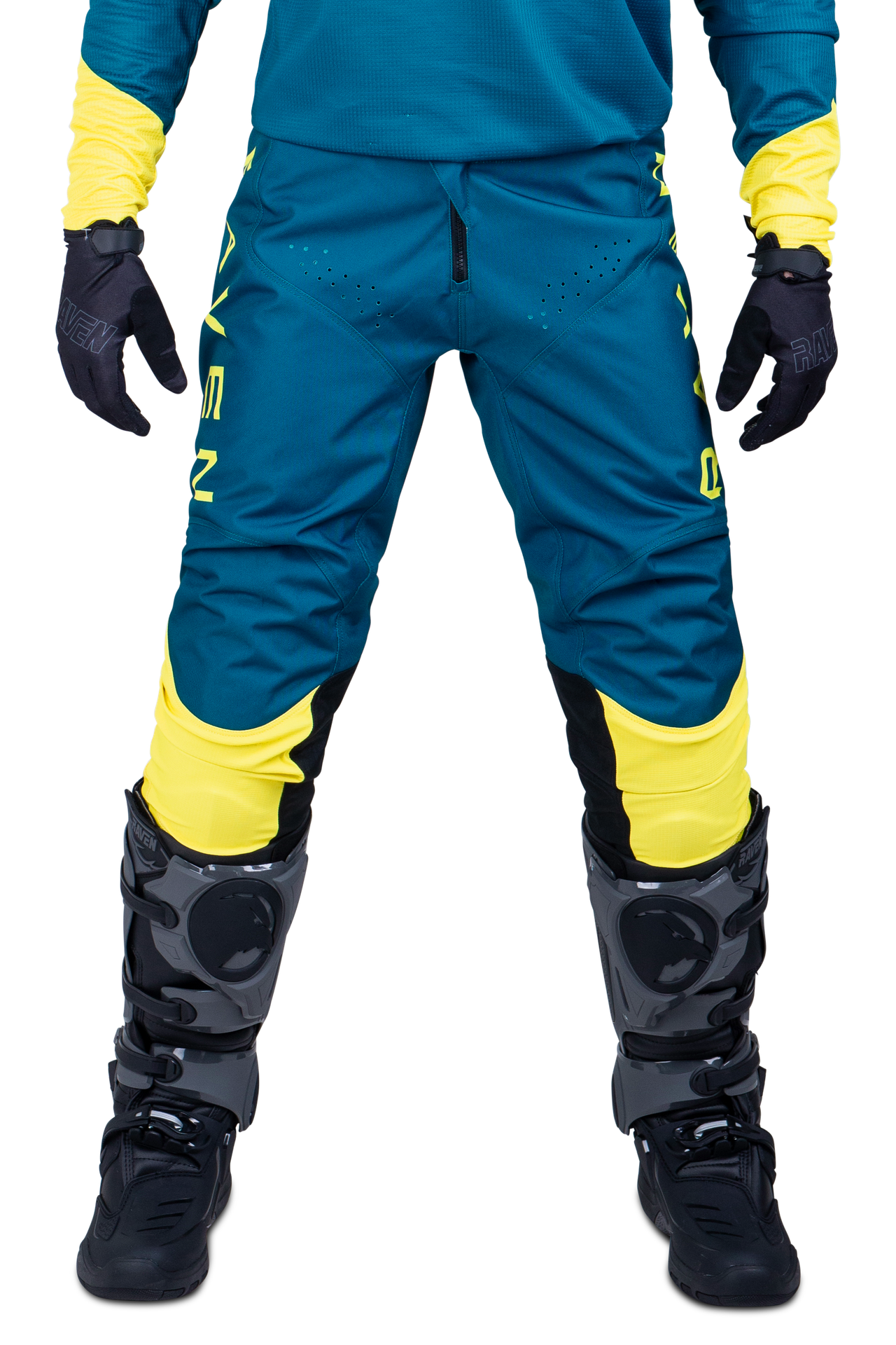 Spodnie Cross Raven RV-Two Turkusowy/Ciemny Granatowy/Hi-Vis32