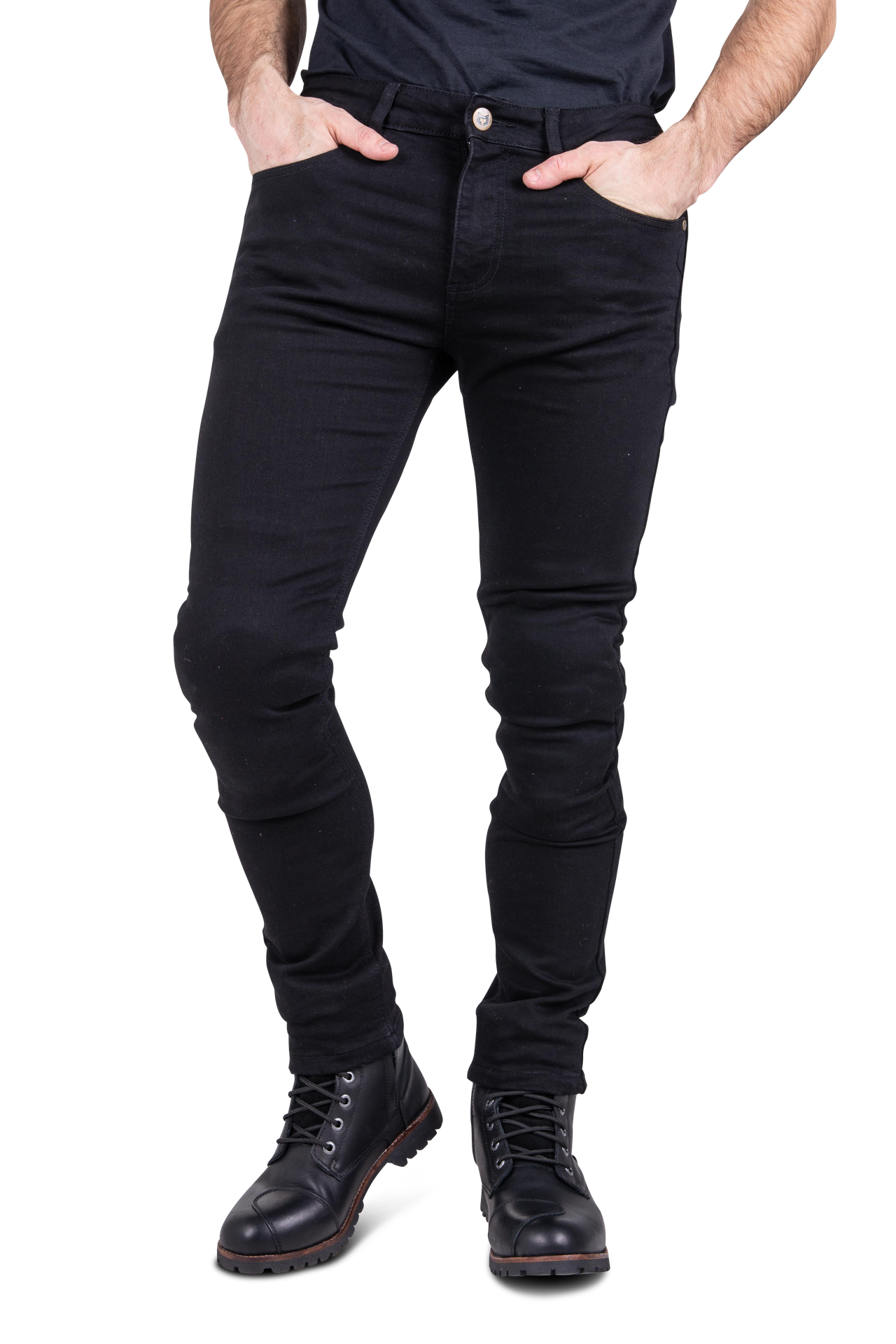 Jeansy Motocyklowe Course Norman Tapered Fit CzarnyW32 x L34