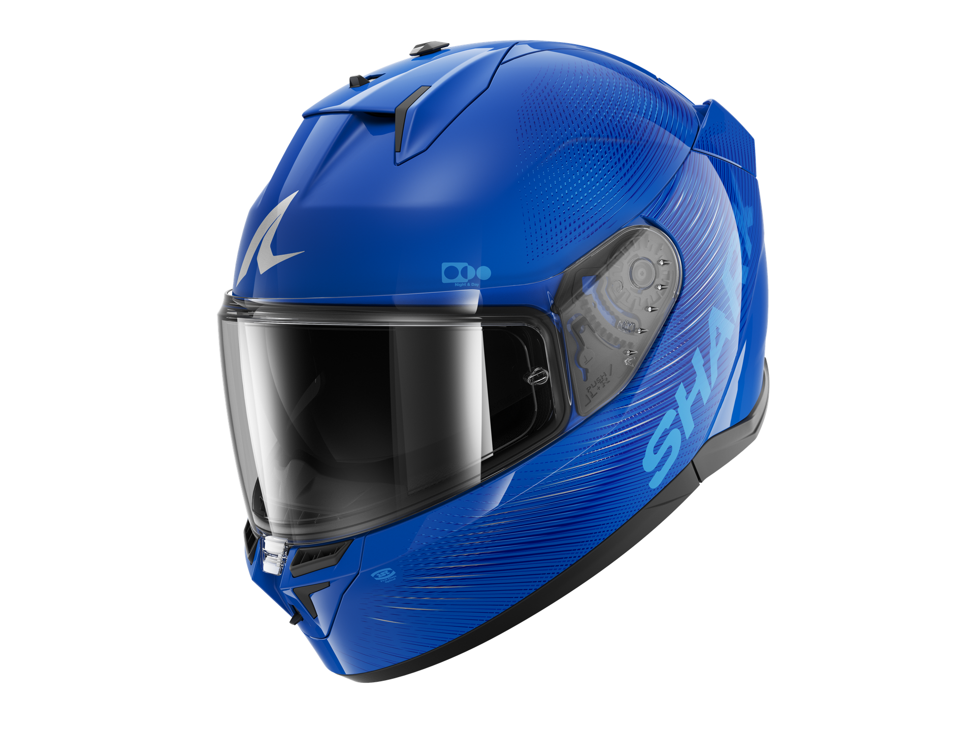 Kask Integralny Shark D-Skwal 3 SP Lyne Niebieski/SrebrnyXXL
