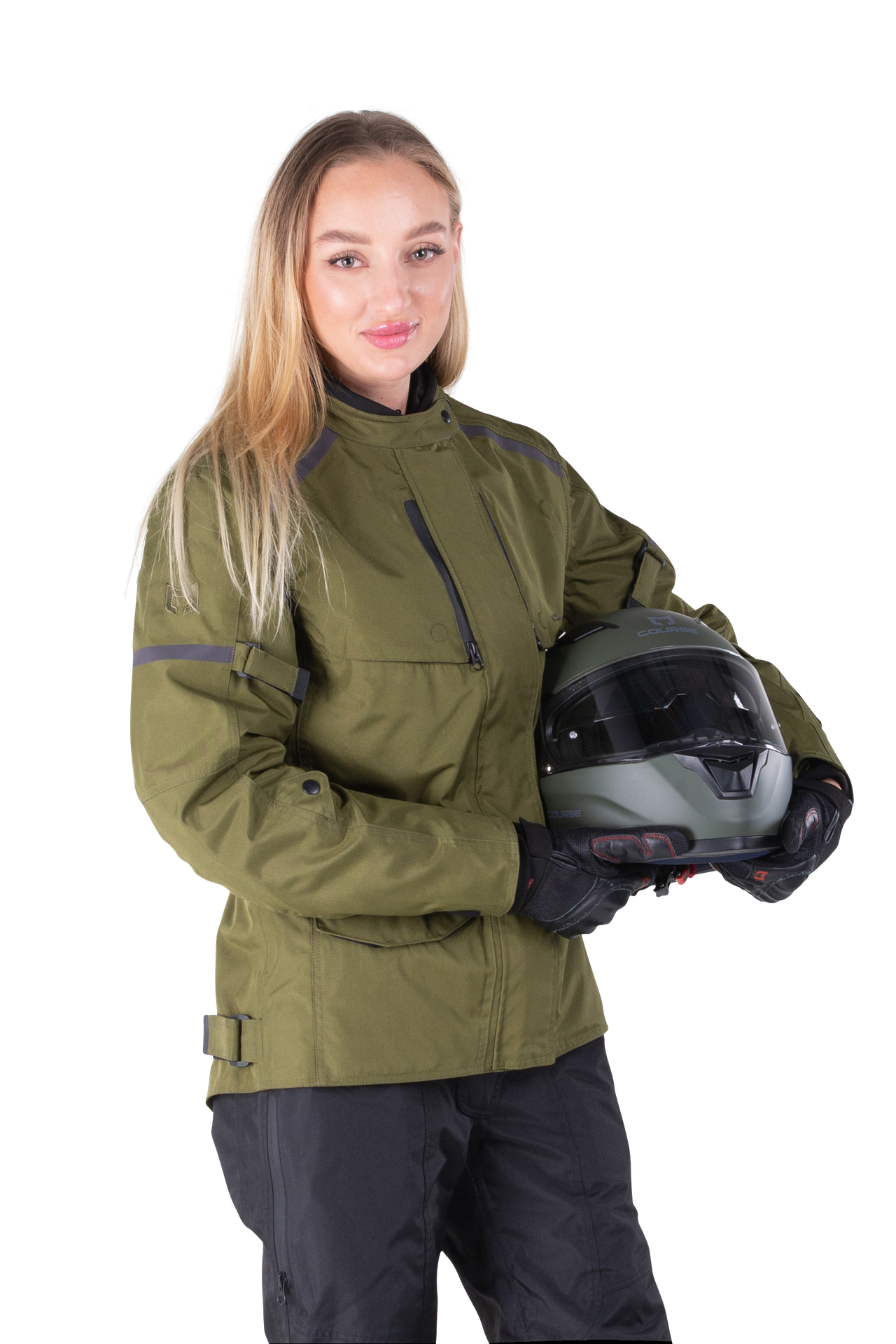 Kurtka Motocyklowa Course Commuter Damska ZielonyXS