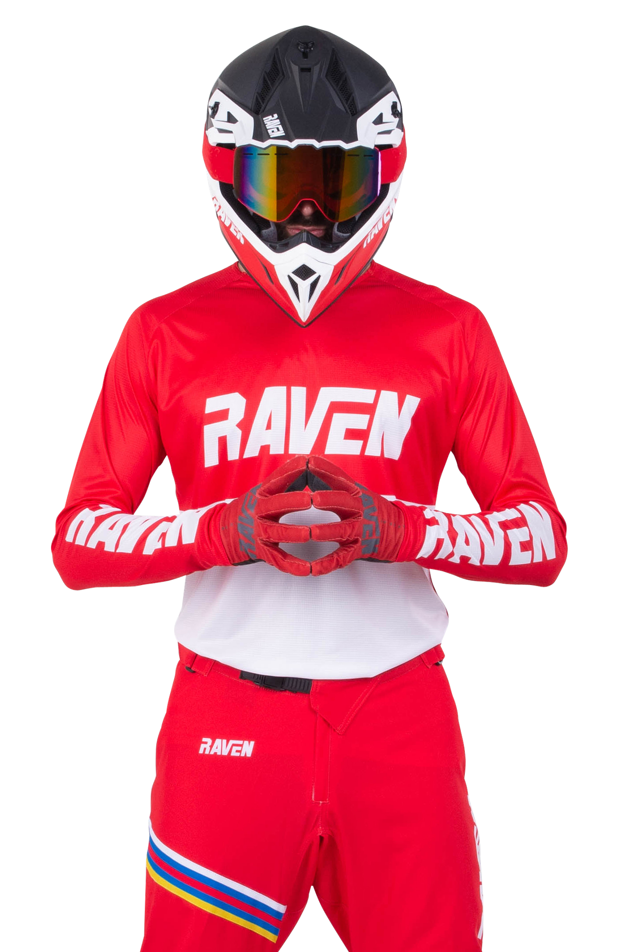 Bluza Cross Raven AIR Czerwony/Złamany BiałyXXL
