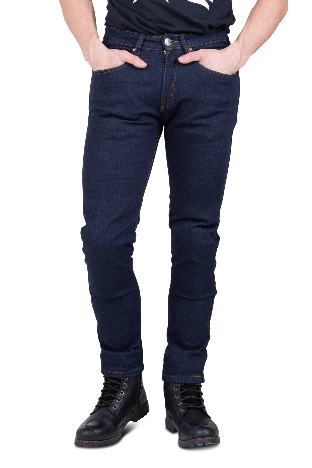 Jeansy Motocyklowe Ride&Sons Cordura Single Layer Straight/Regular Ciemny DenimW40 x L36