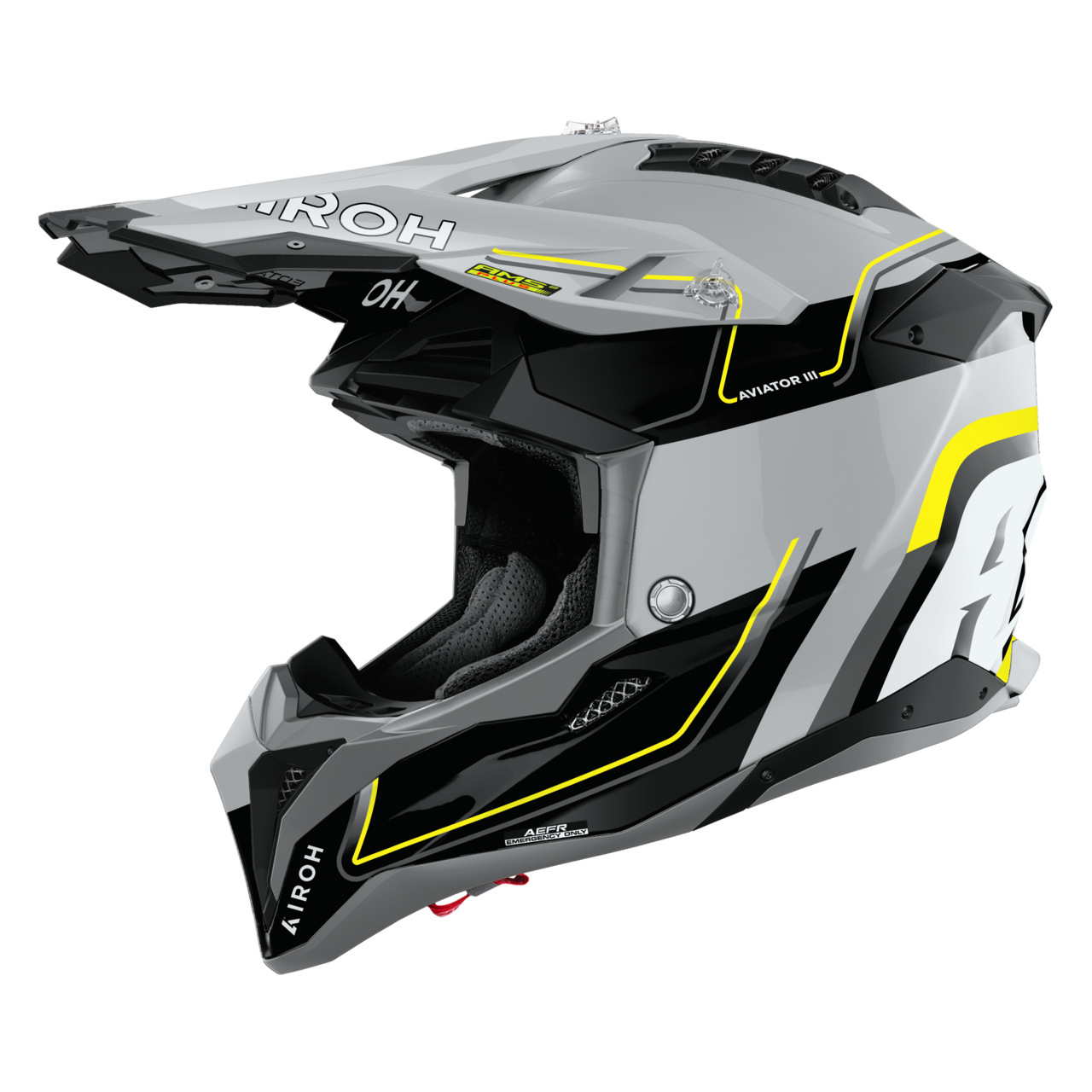 Kask Cross Airoh Aviator 3 Leader (2026) Żółty błyszczącyM