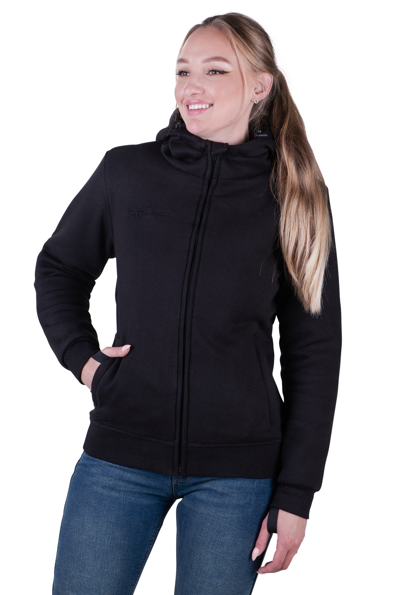 Bluza z Kapturem Course Aramid Damska CzarnyL