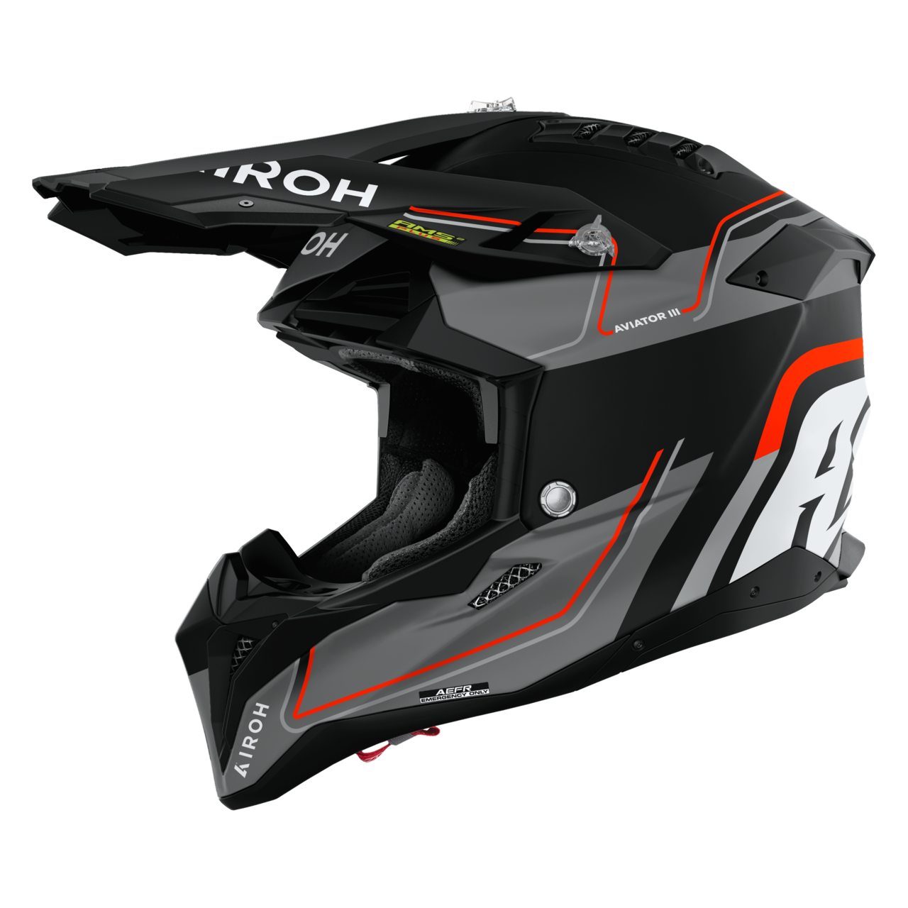 Kask Cross Airoh Aviator 3 Leader (2026) Pomarańczowy MatowyXL