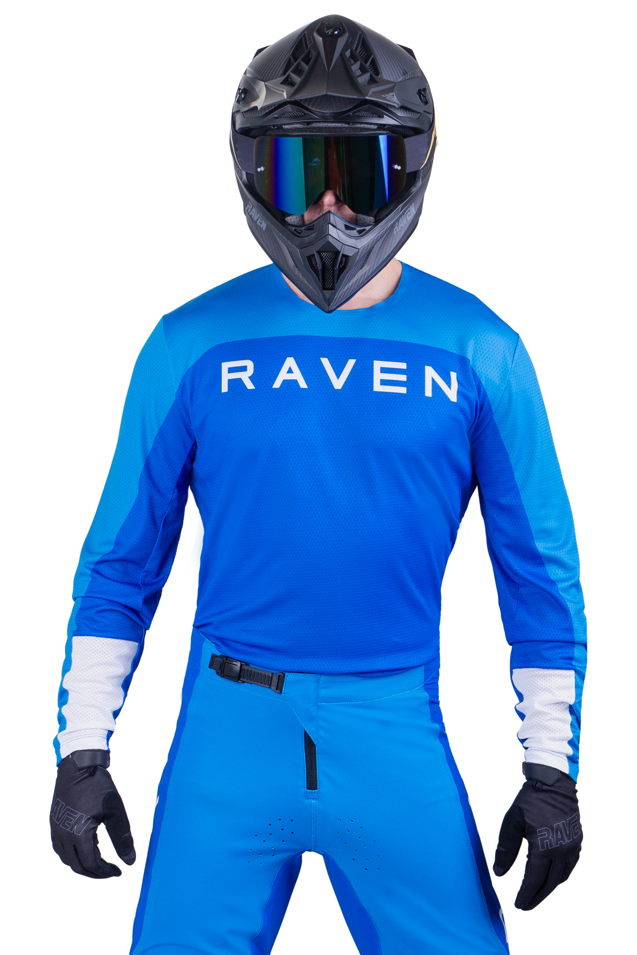 Bluza Cross Raven RV-Zero Niebieski/Ciemnoniebieski/Złamany BiałyXXL