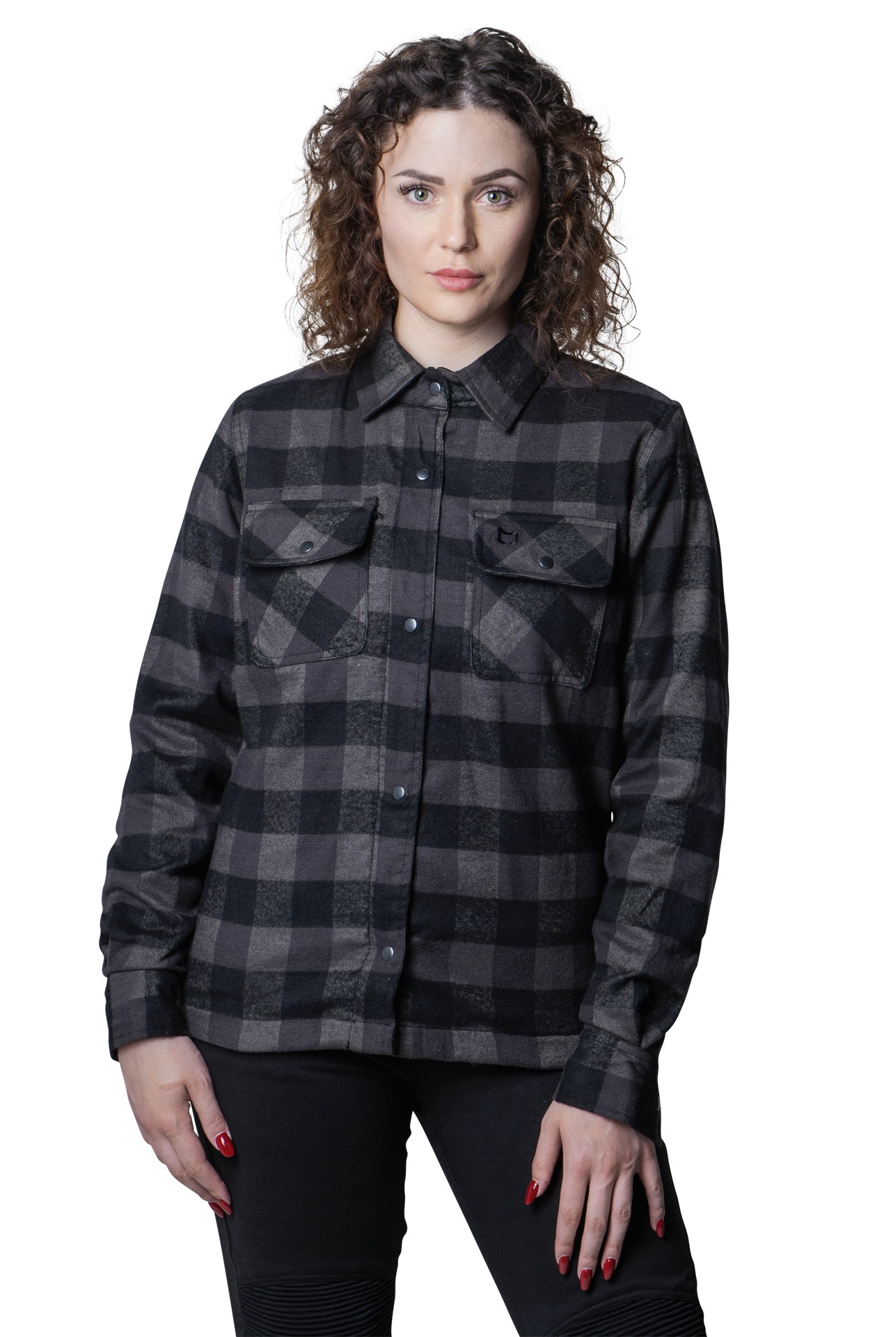 Koszula Motocyklowa Course Thunder Damska Czarny/SzaryS