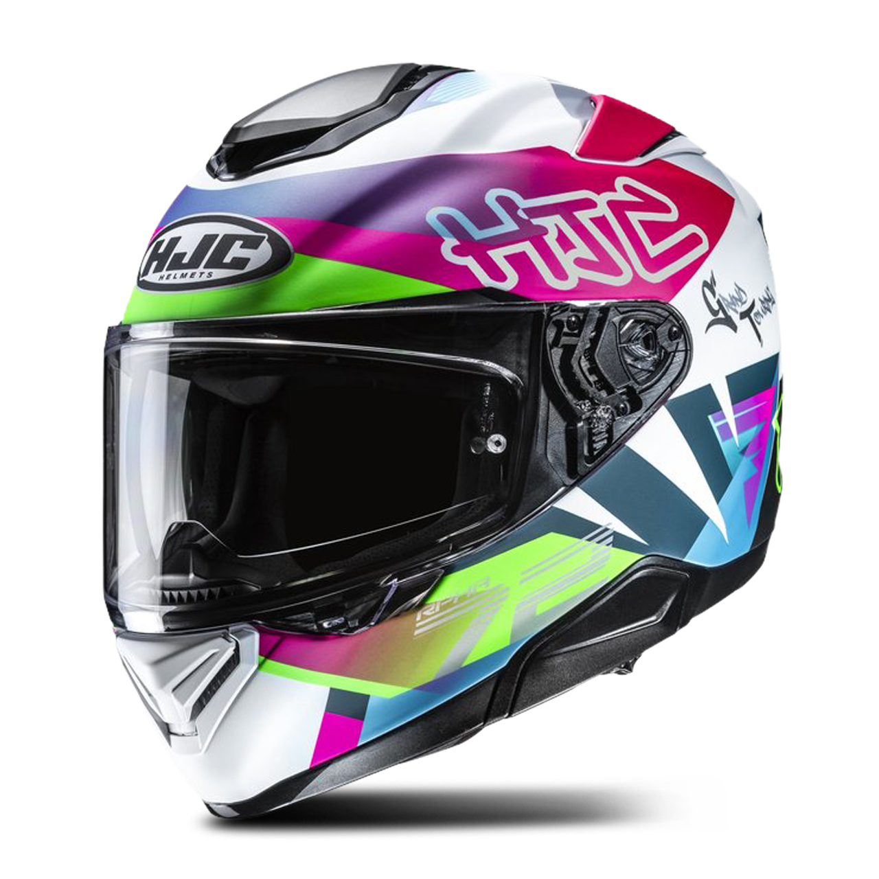 Kask Integralny HJC RPHA 72 Goldy Zielony/Złamany Biały/RóżowyM